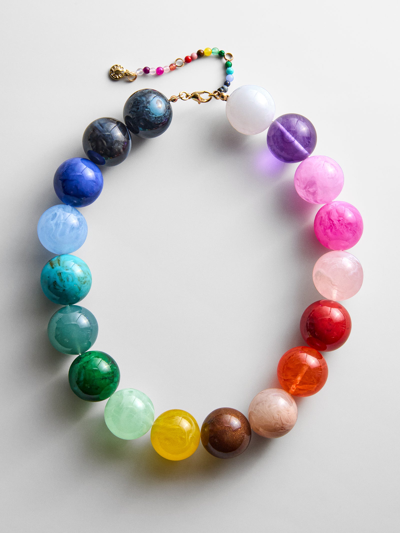 Jane Beaded Necklace - Rainbow-Blues Comming