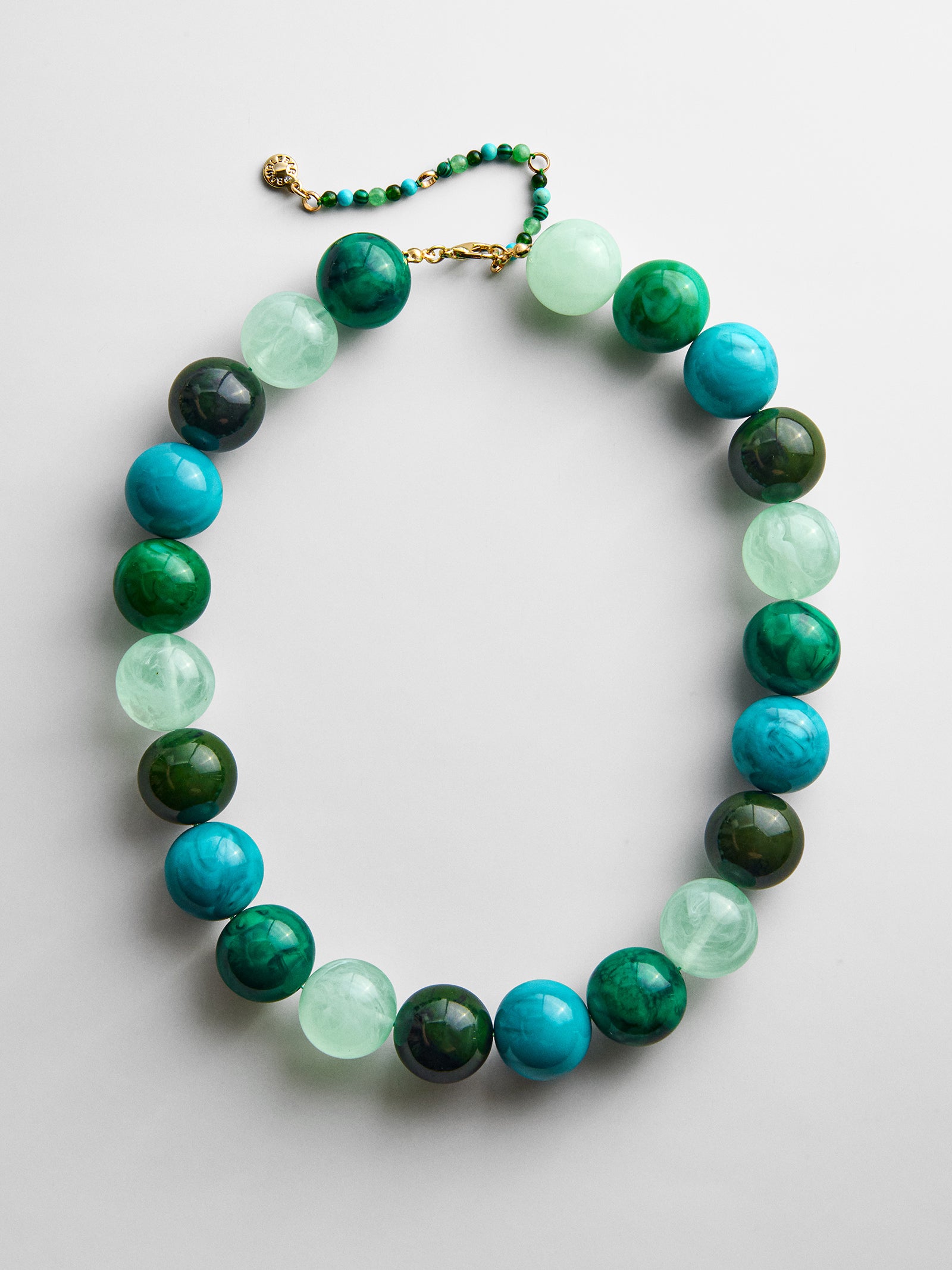 Jane Beaded Necklace - Blue Multi-Blues Comming