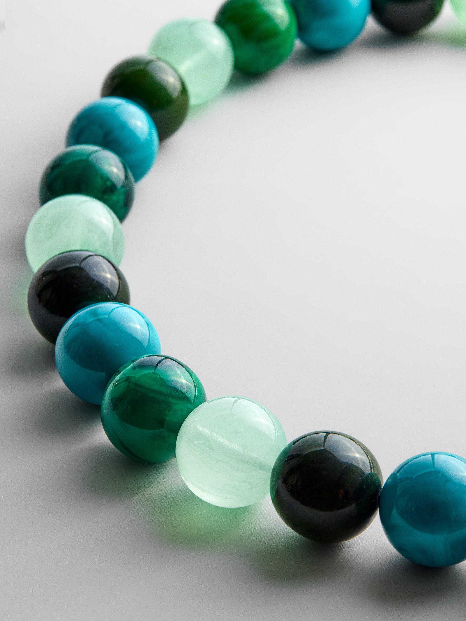 Jane Beaded Necklace - Blue Multi-Blues Comming