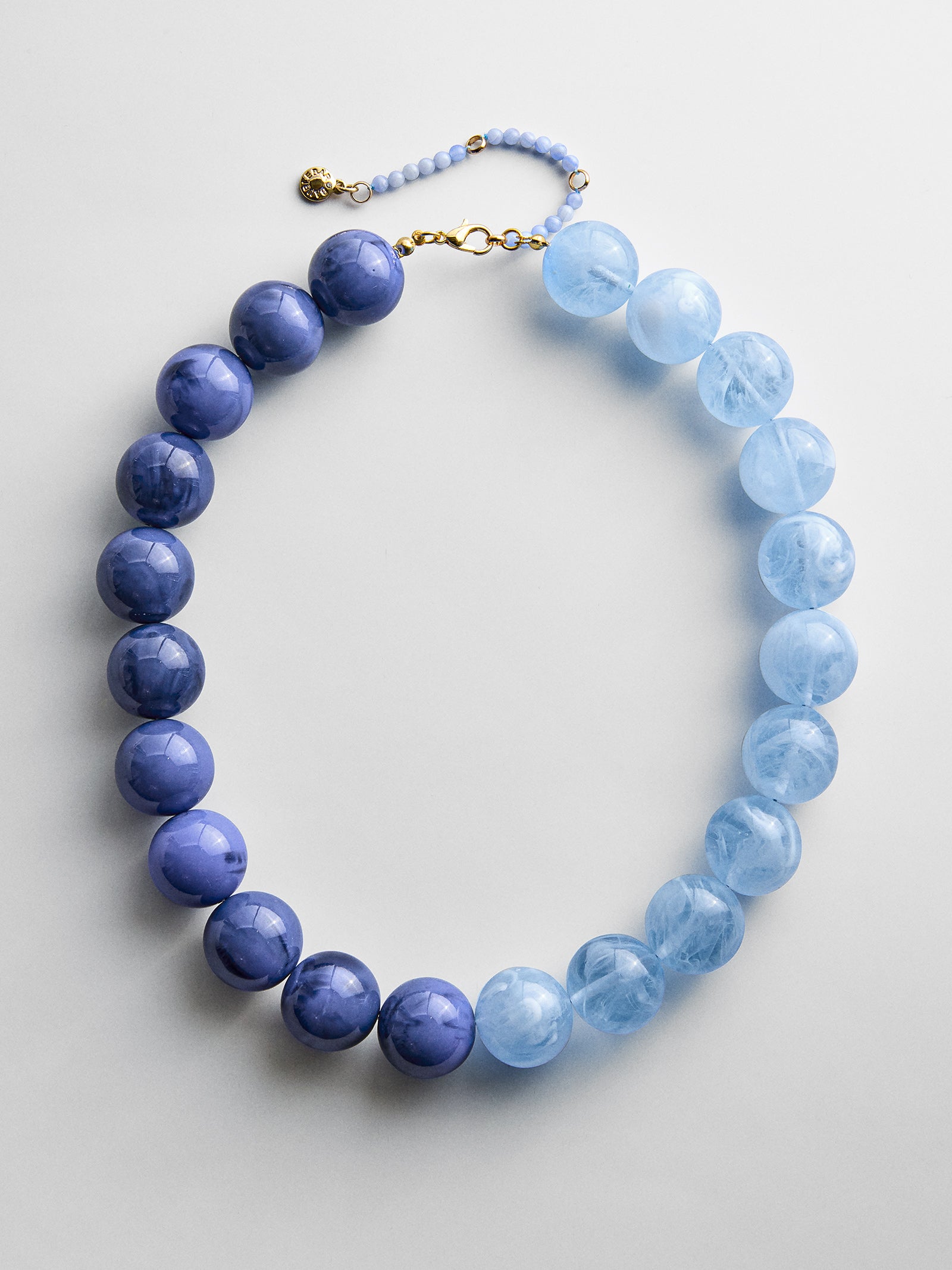 Jane Beaded Necklace - Lapis/Blue Lace Agate-Blues Comming