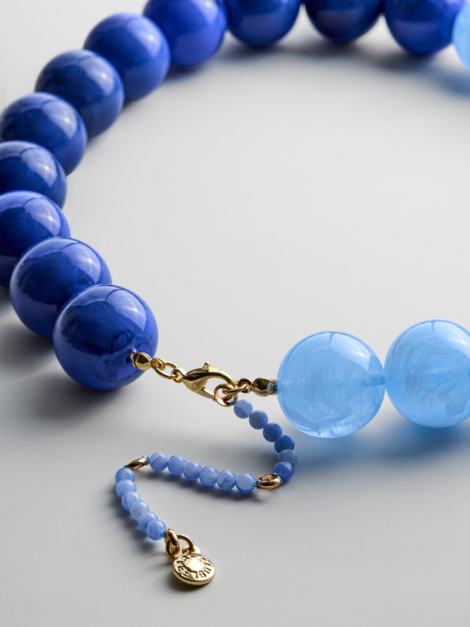 Jane Beaded Necklace - Lapis/Blue Lace Agate-Blues Comming