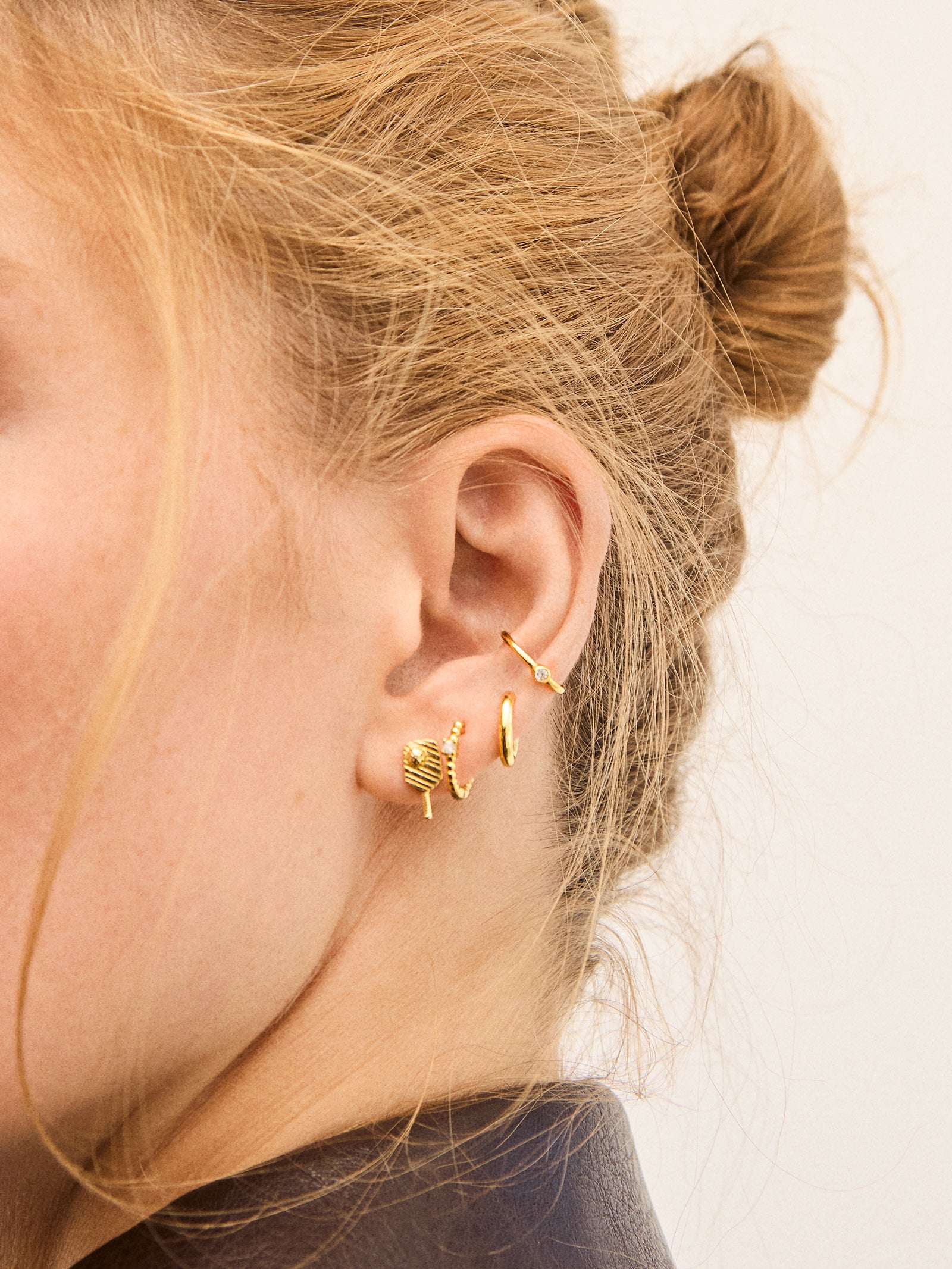 14K Gold Sports Delicate Studs - Pickleball-Blues Comming