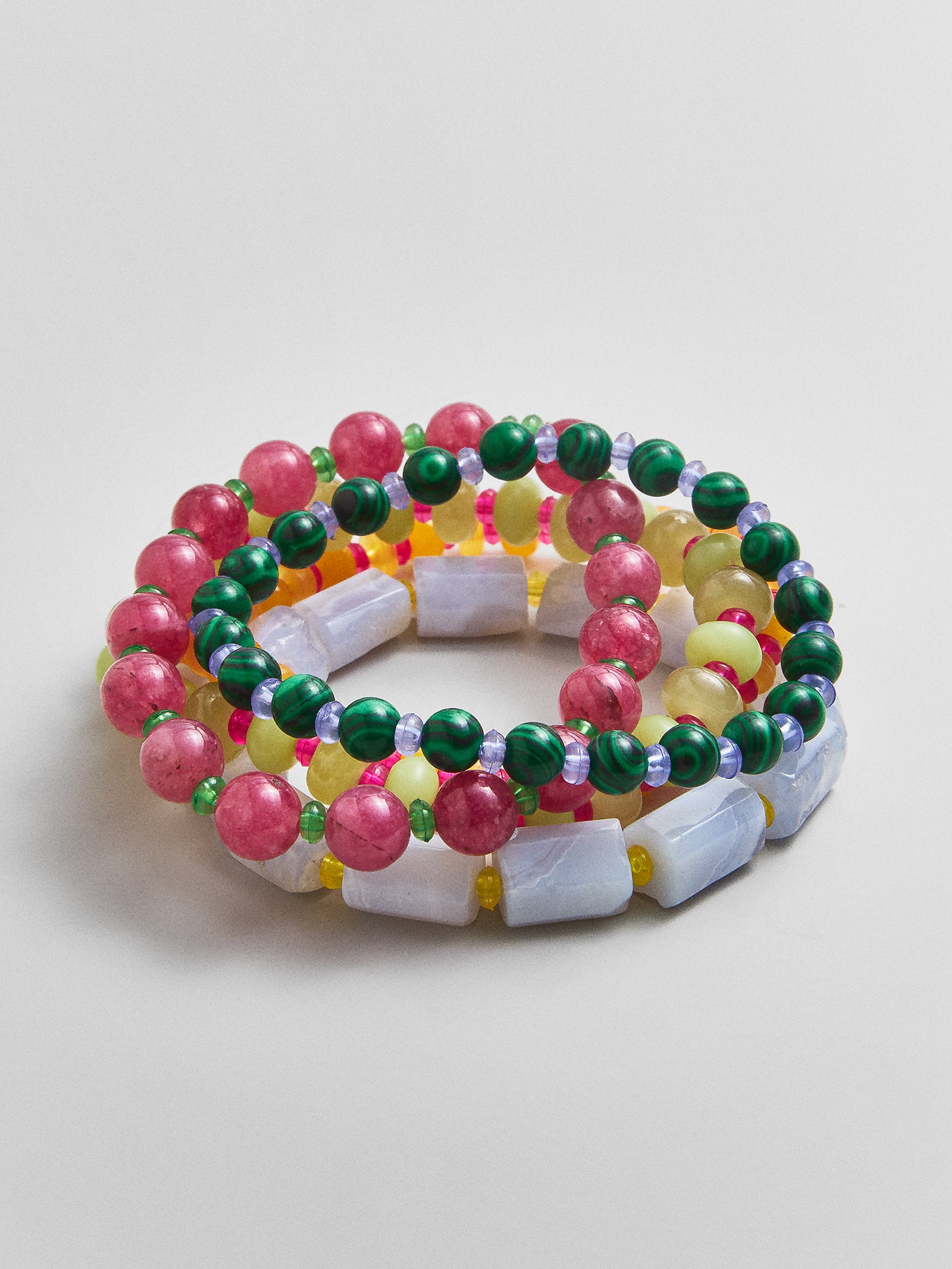 Darcy Beaded Bracelet Set - Vibrant Multi-Blues Comming