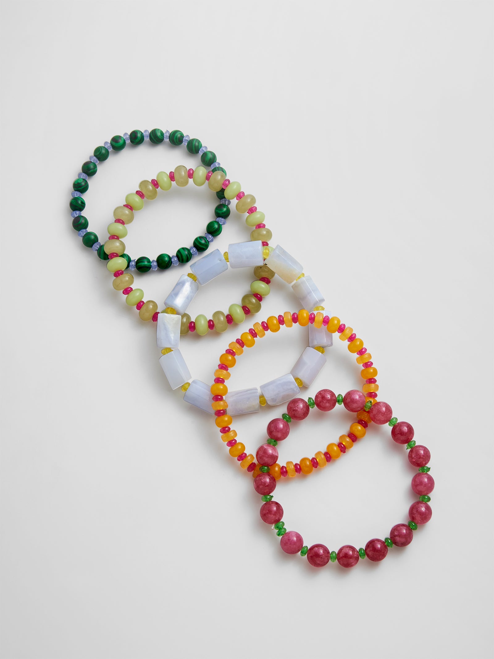 Darcy Beaded Bracelet Set - Vibrant Multi-Blues Comming