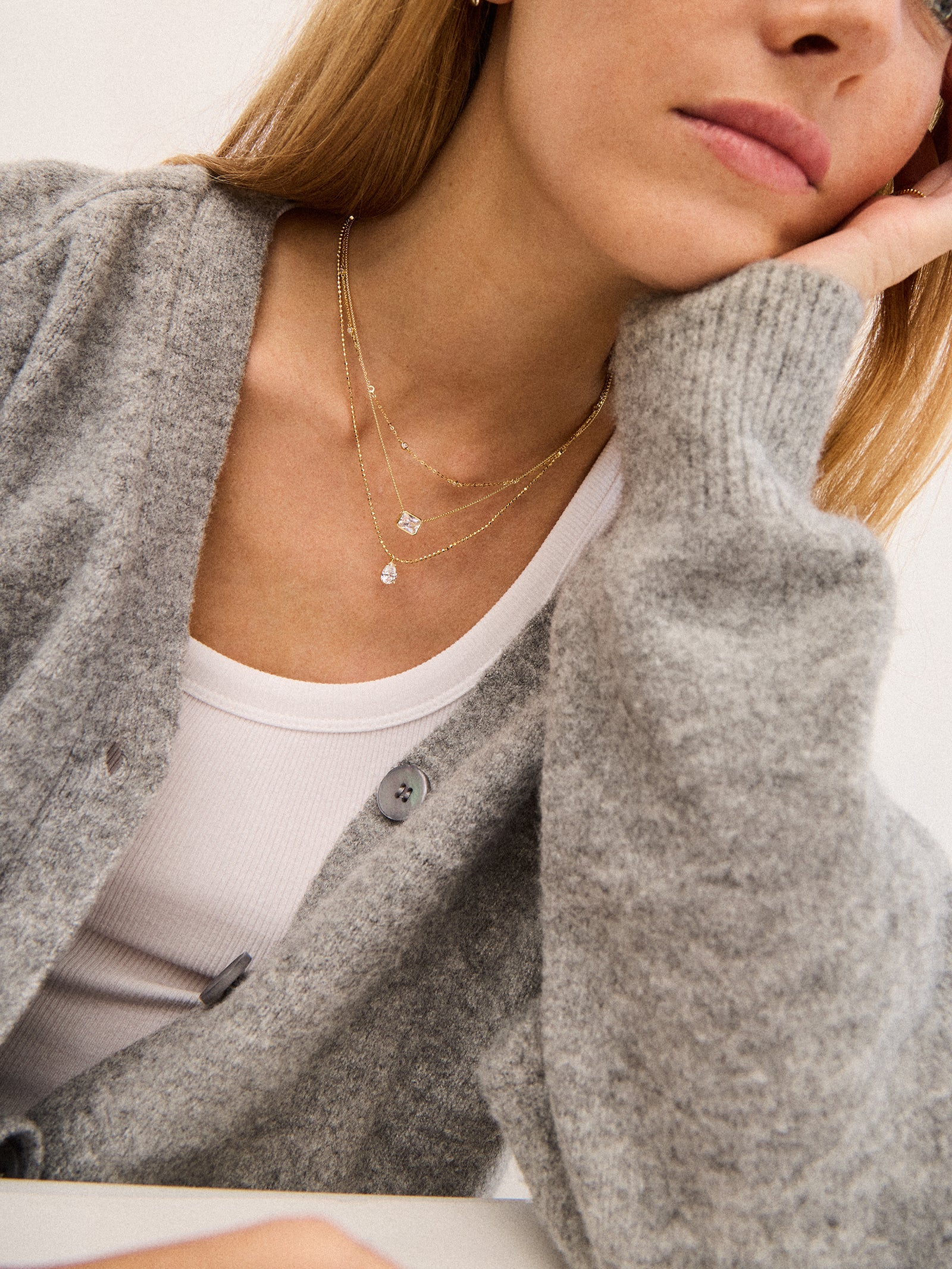 Jenna 14K Gold Layered Necklace - Jenna 14K Gold Layered Necklace-Blues Comming