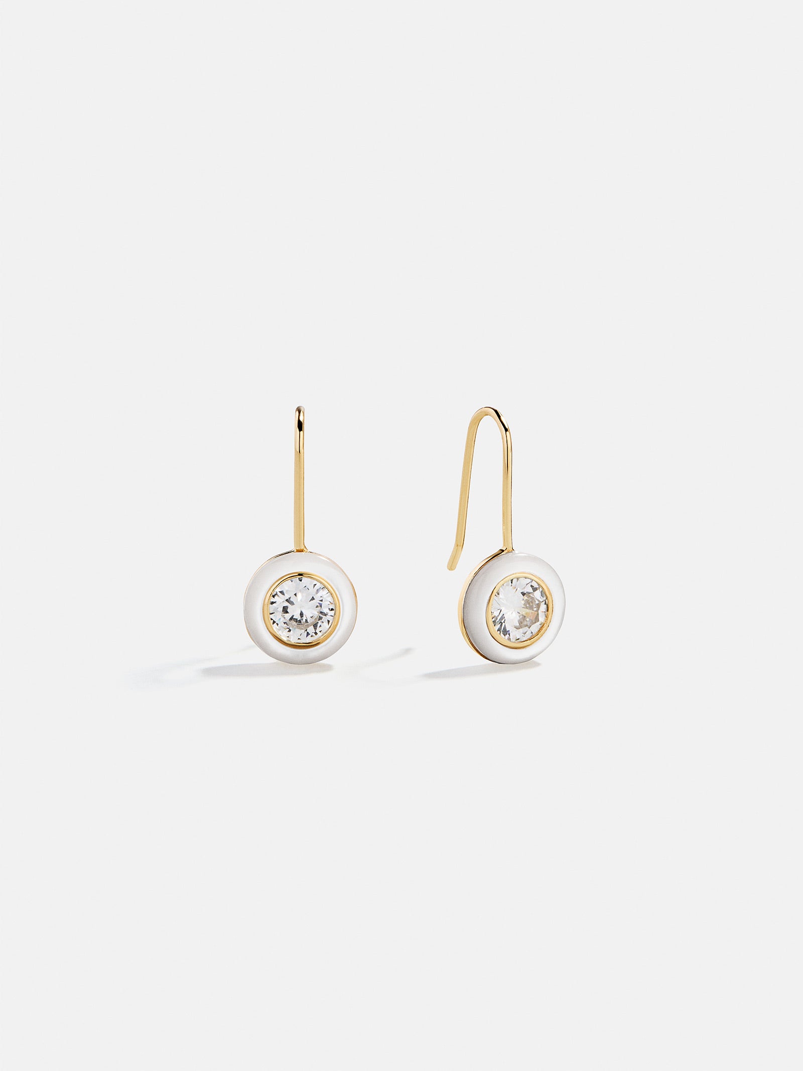 Fallon 14K Gold Semi-Precious Earrings - White Quartz-Blues Comming