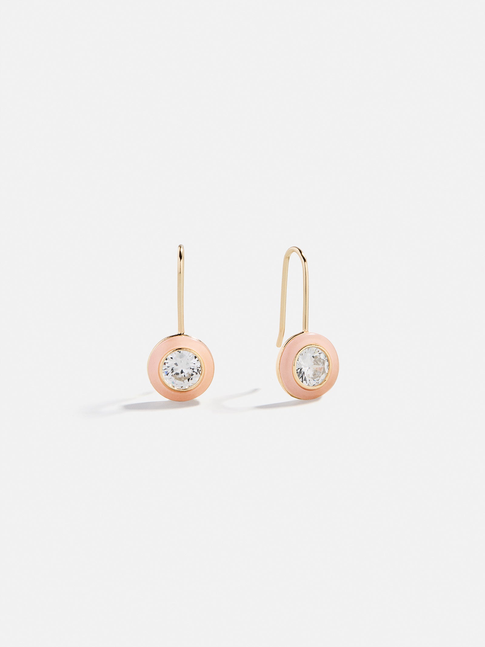 Fallon 14K Gold Semi-Precious Earrings - Rose Quartz-Blues Comming