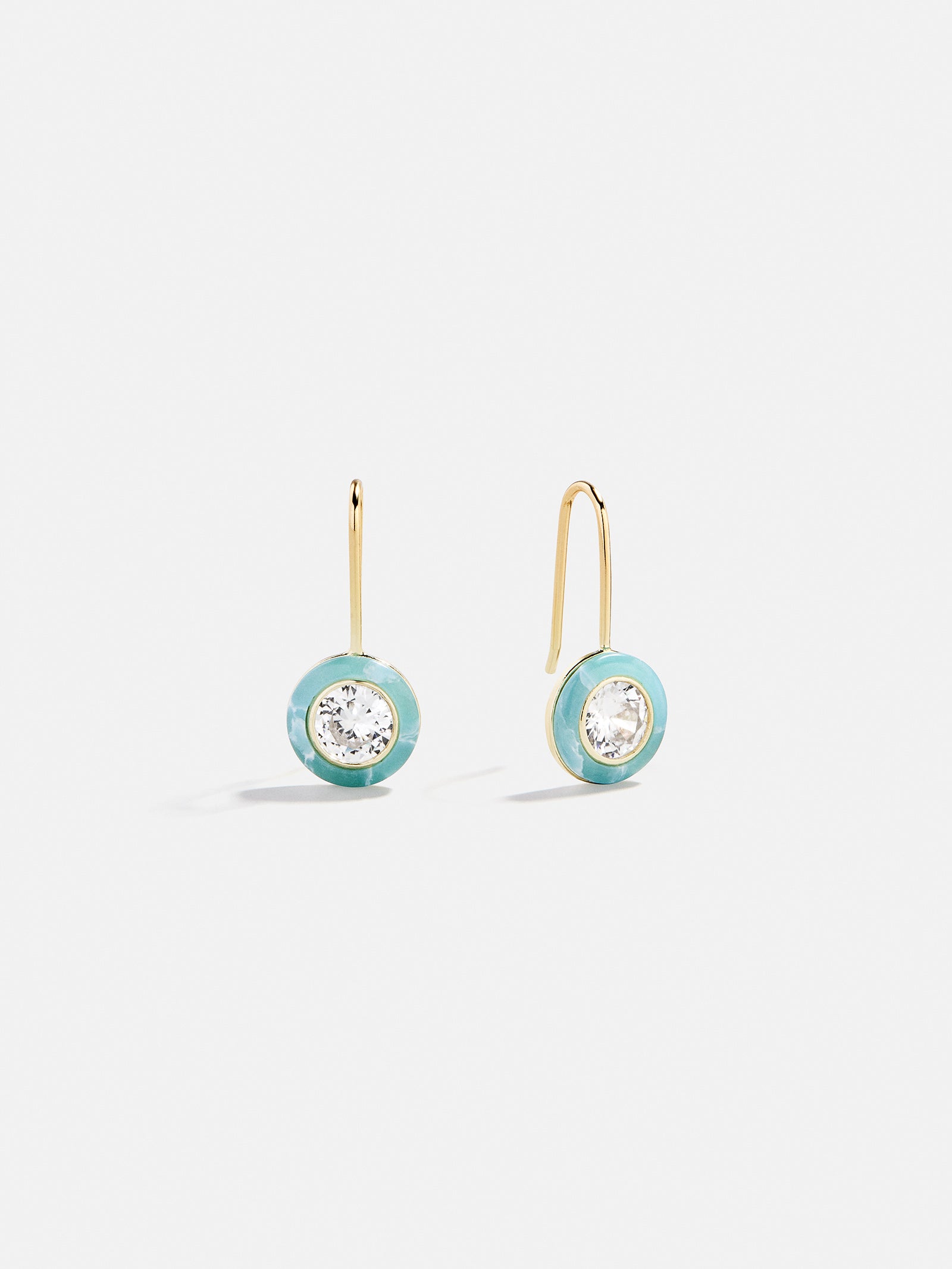 Fallon 14K Gold Semi-Precious Earrings - Turquoise-Blues Comming