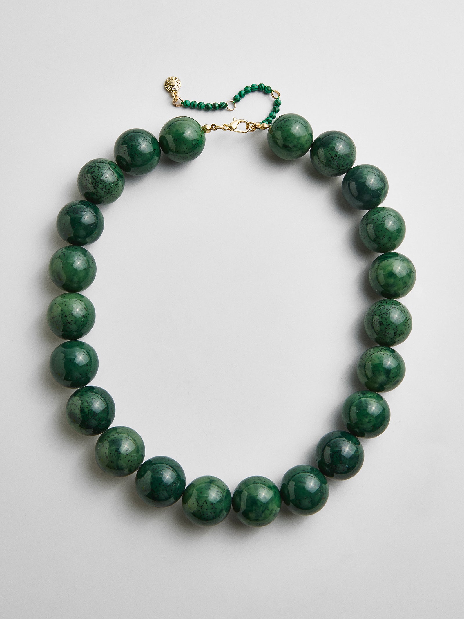 Jane Beaded Necklace - Smoky Malachite-Blues Comming