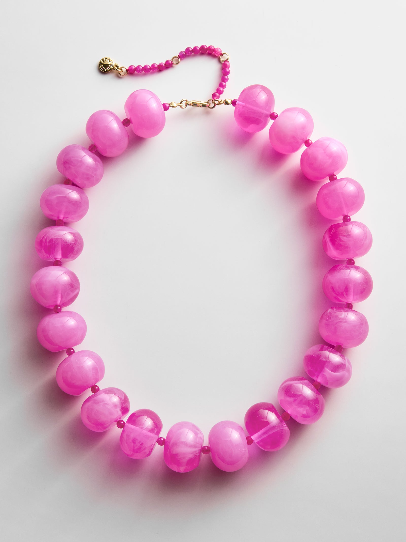 Joan Semi-Precious Necklace - Fuchsia Agate-Blues Comming