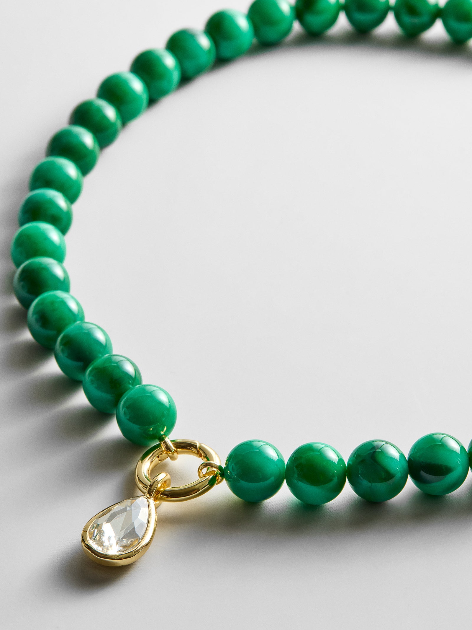 Janette Beaded Ring Necklace - Malachite-Blues Comming
