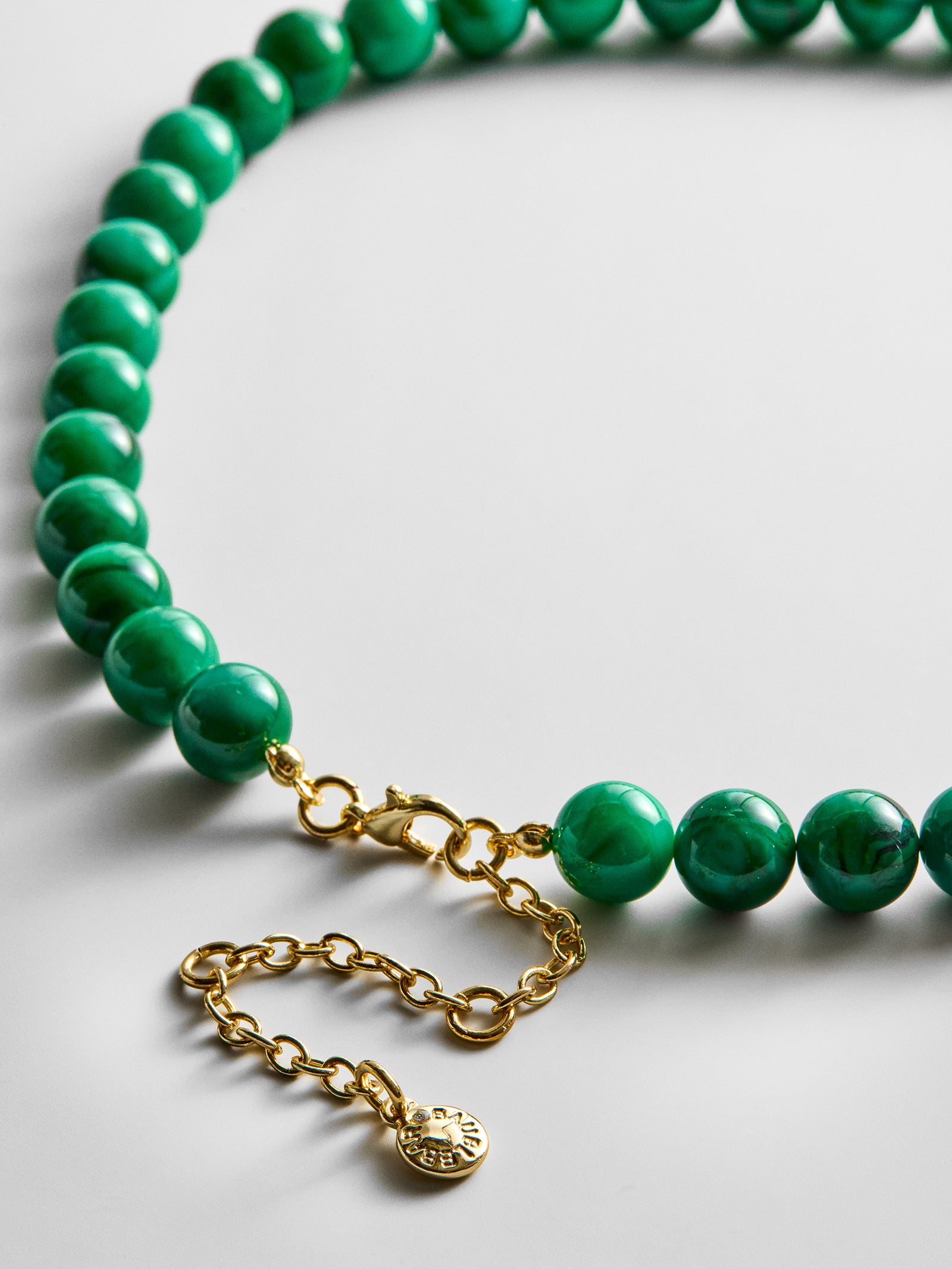 Janette Beaded Ring Necklace - Malachite-Blues Comming