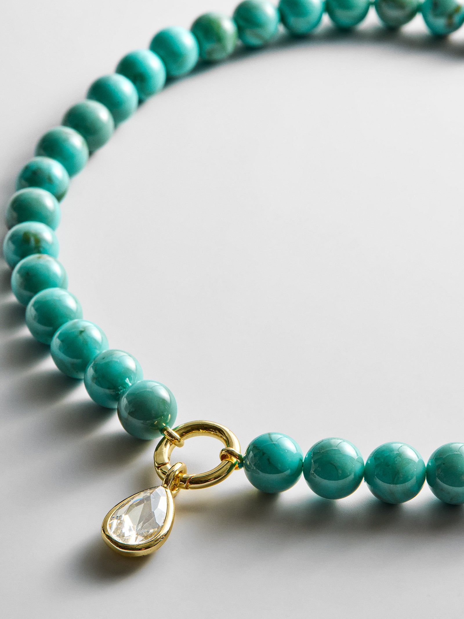 Janette Beaded Ring Necklace - Turquoise-Blues Comming