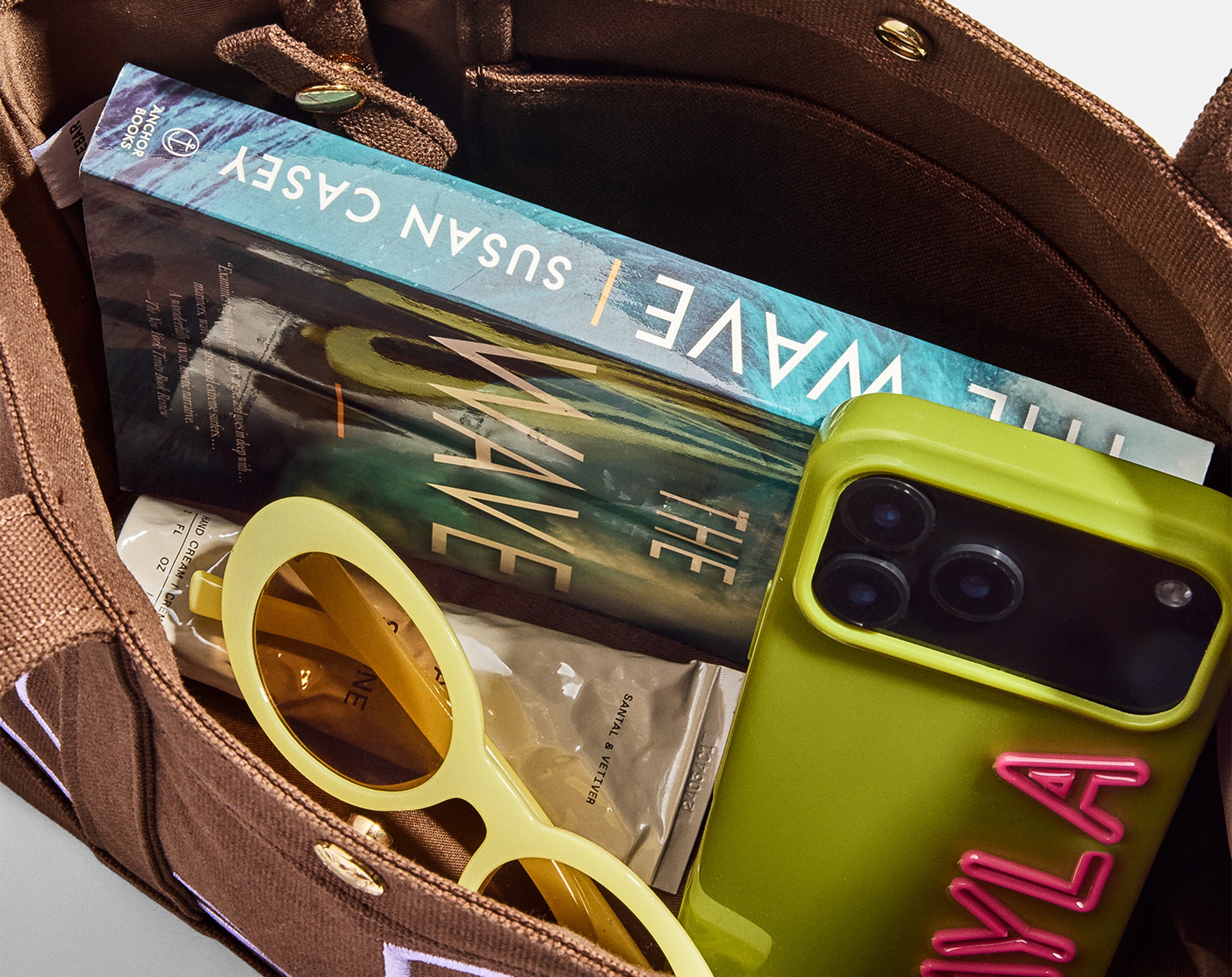 Custom Alpha Tote - Chocolate Brown-Blues Comming