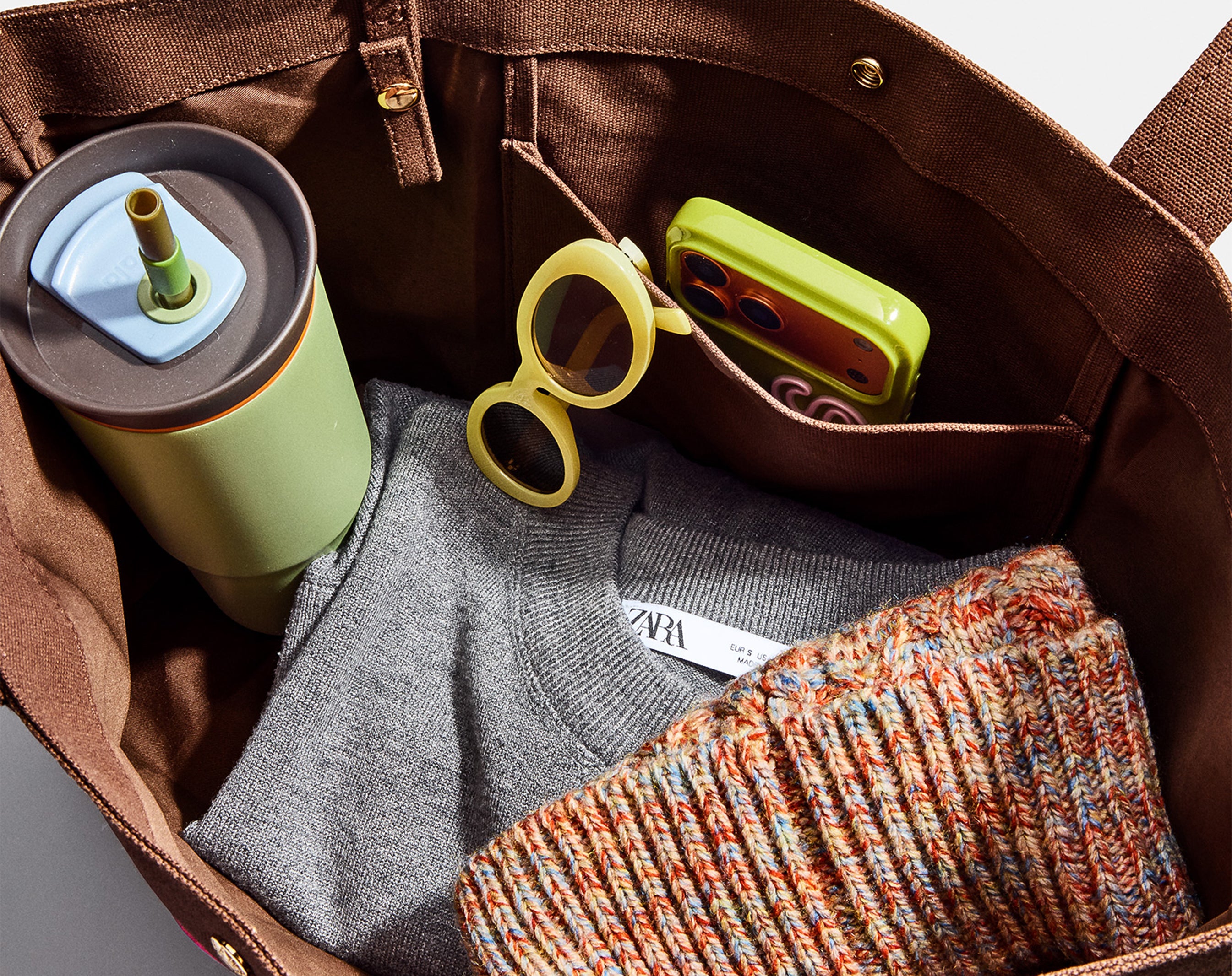 Custom Alpha Tote - Chocolate Brown-Blues Comming