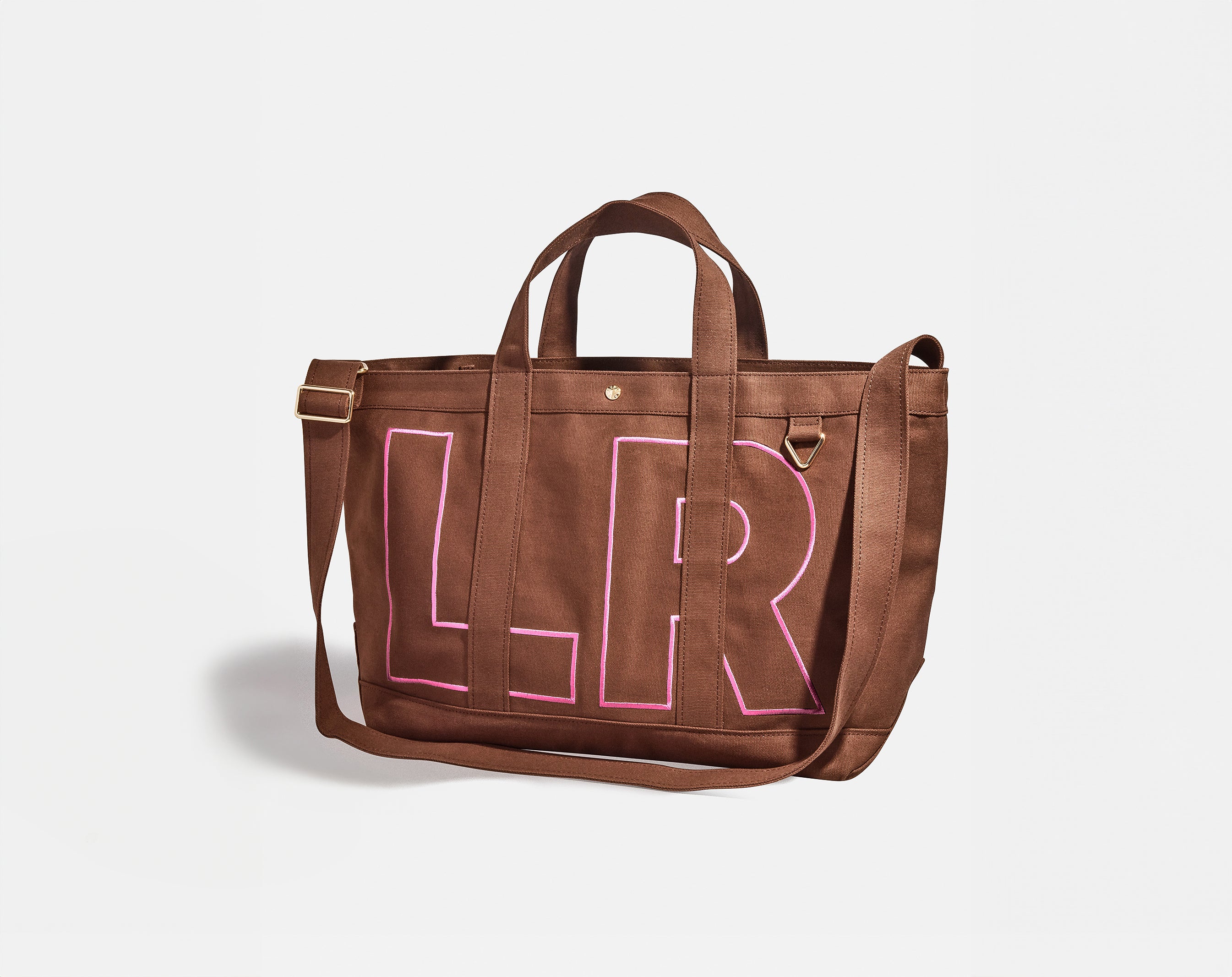 Custom Alpha Tote - Chocolate Brown-Blues Comming