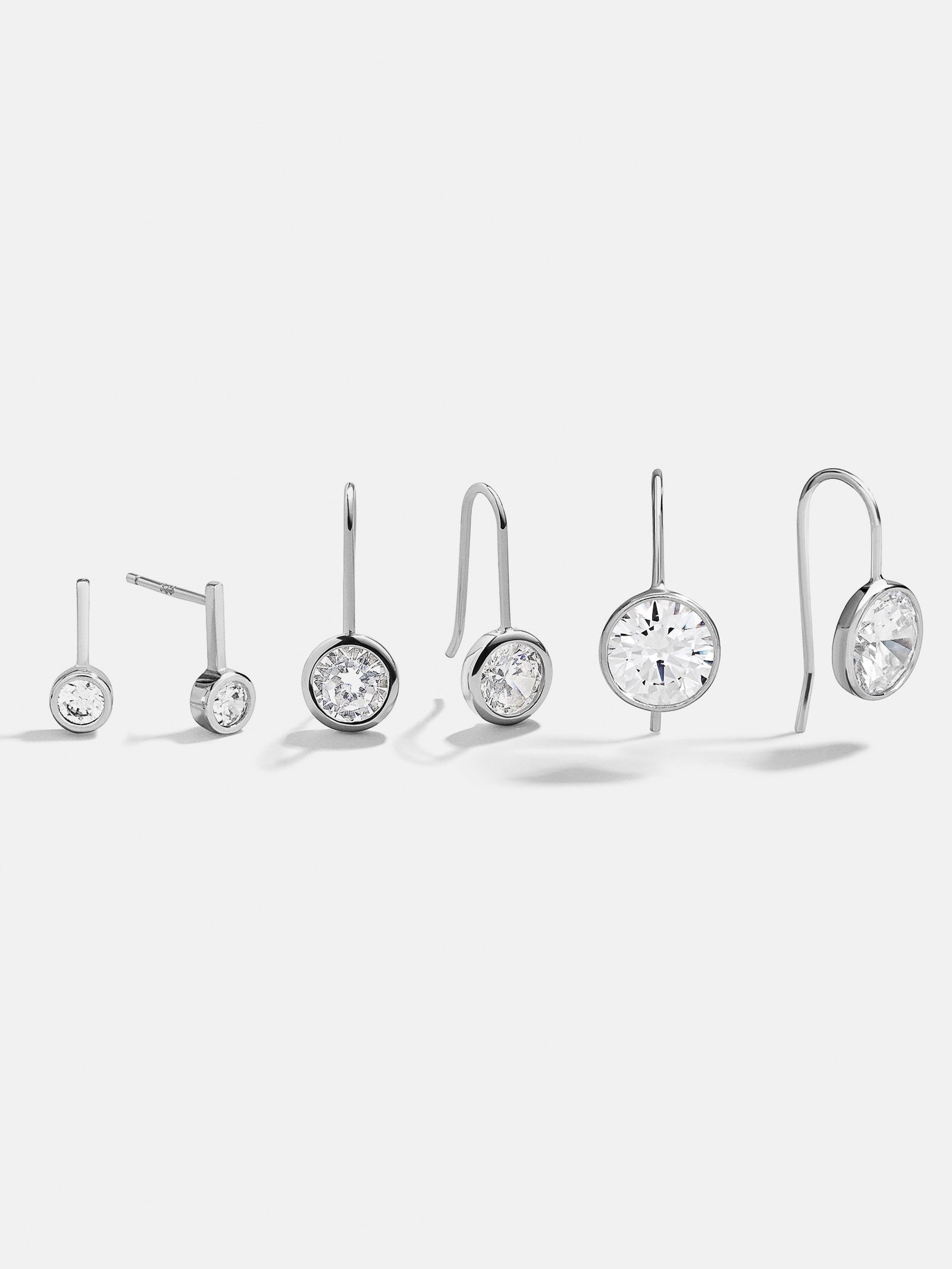 Fallon 18K Sterling Silver Earring Set - Silver-Blues Comming