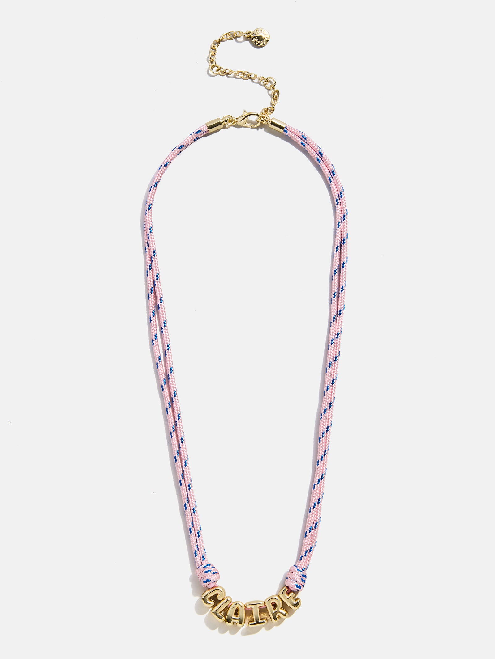 Bubble Letter Custom Paracord Necklace - Soft Pink-Blues Comming