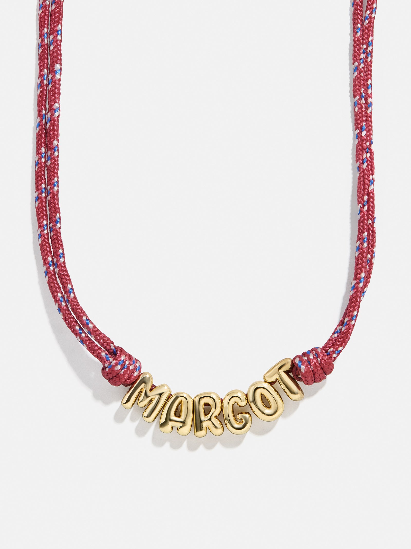 Bubble Letter Custom Paracord Necklace - Red-Blues Comming