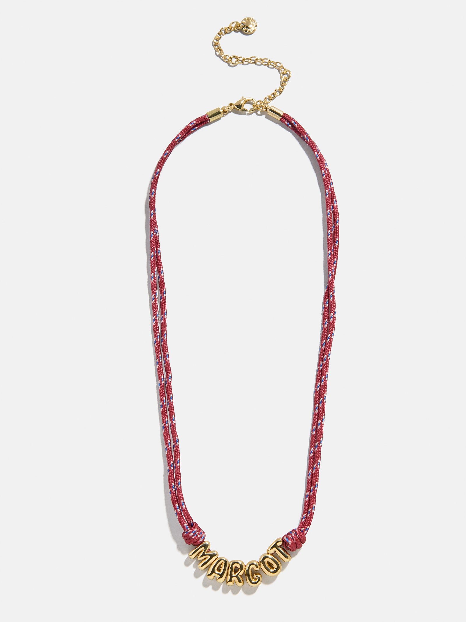 Bubble Letter Custom Paracord Necklace - Red-Blues Comming