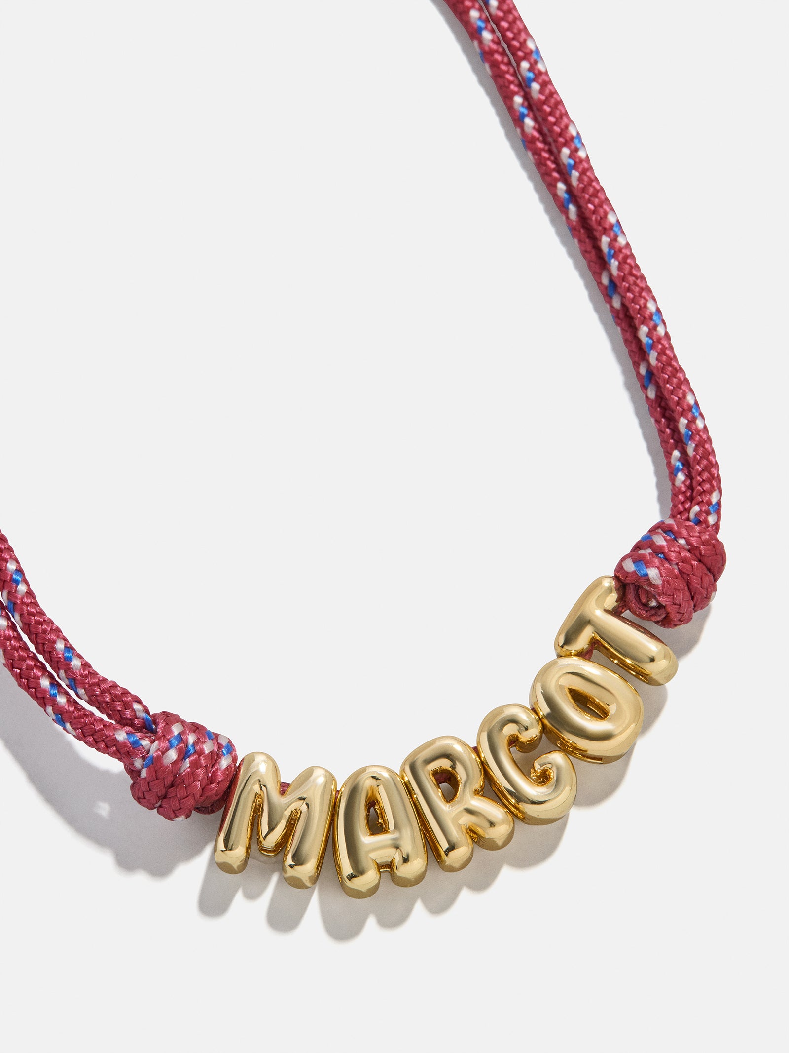 Bubble Letter Custom Paracord Necklace - Red-Blues Comming