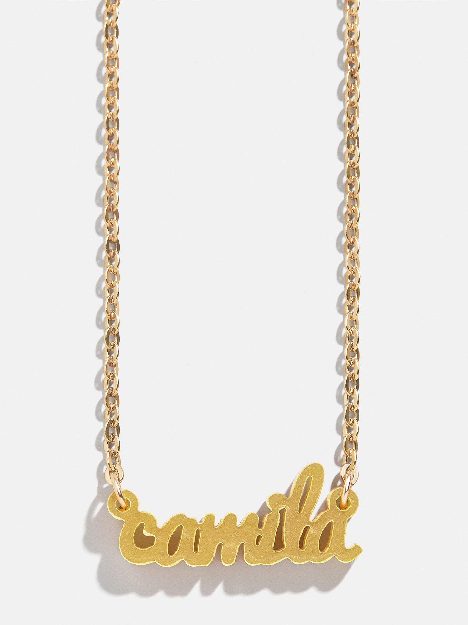 Acrylic Custom Nameplate Necklace - Gold-Blues Comming