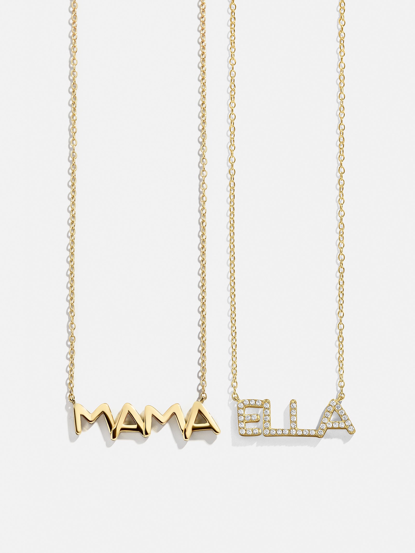 18K Gold Custom Nameplate Necklace - Organic-Blues Comming