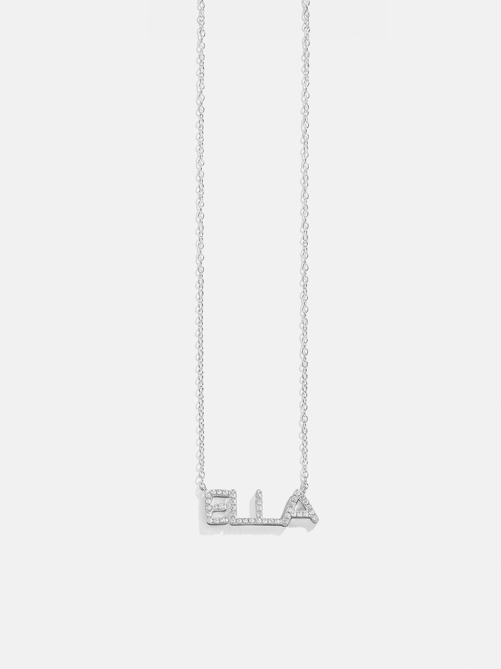 18K Gold Custom Nameplate Necklace - Organic-Blues Comming