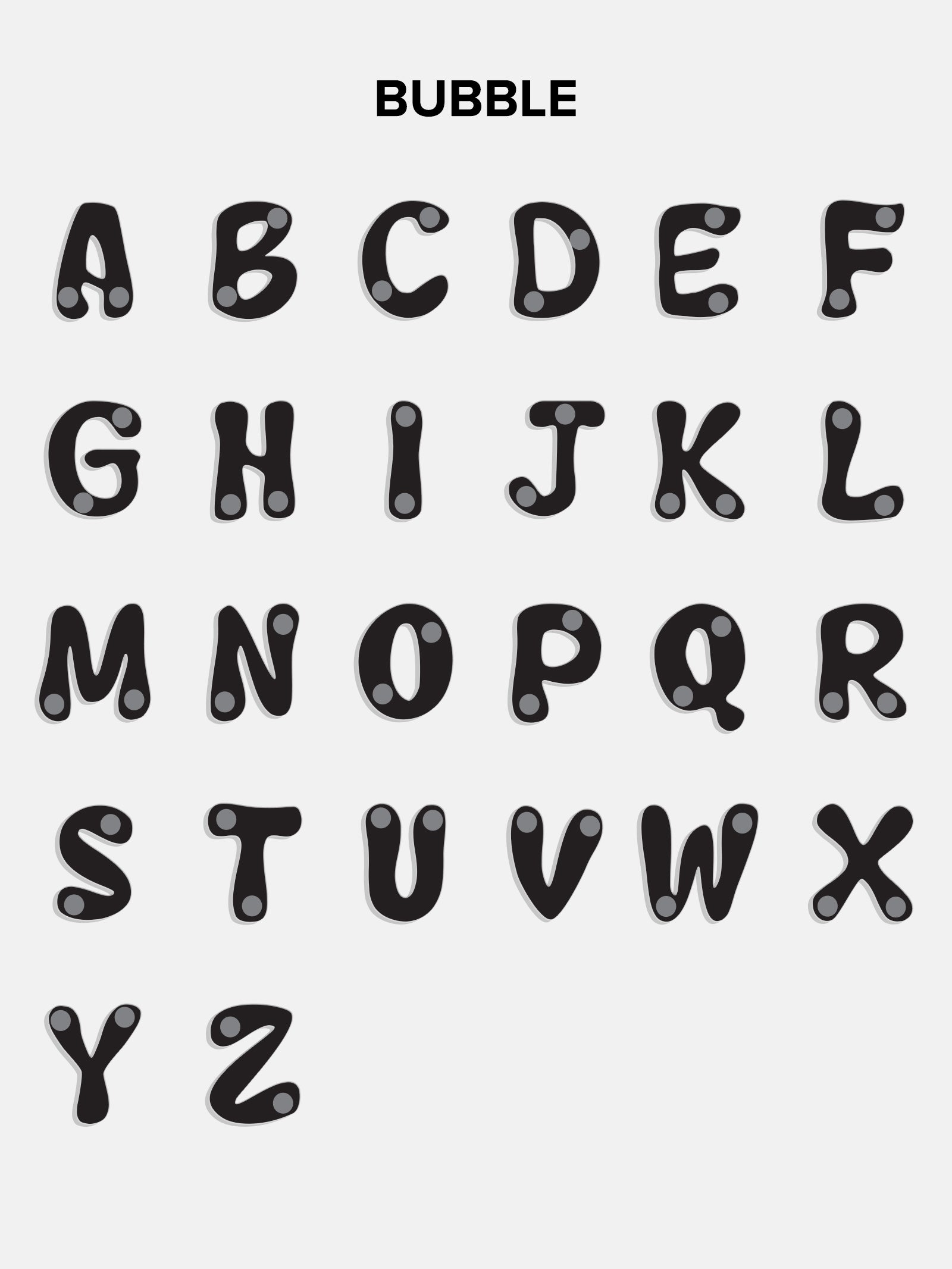 18K Gold Custom Nameplate Necklace - Bubble-Blues Comming