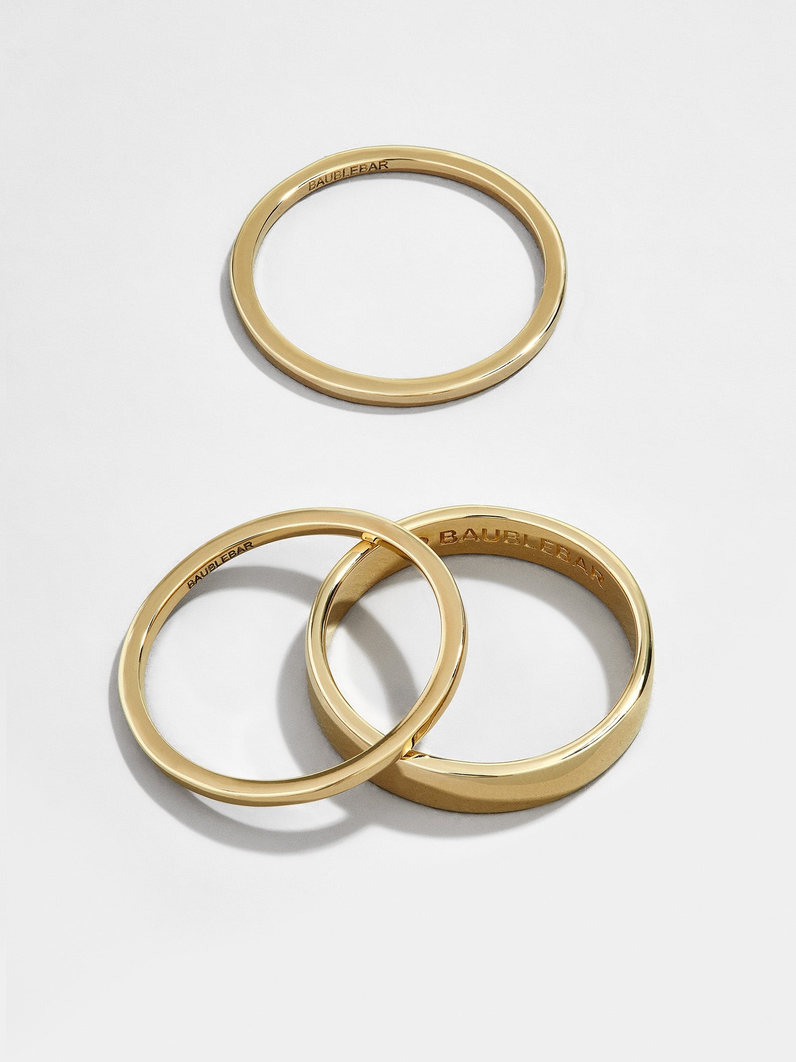 Tris 18K Gold Ring Set - Gold-Blues Comming