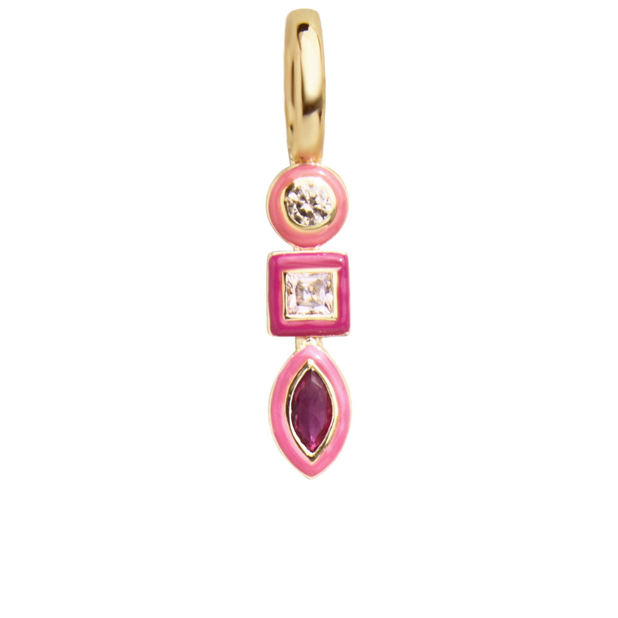 Jeweled Cluster Charm - Pink/Gold-Blues Comming