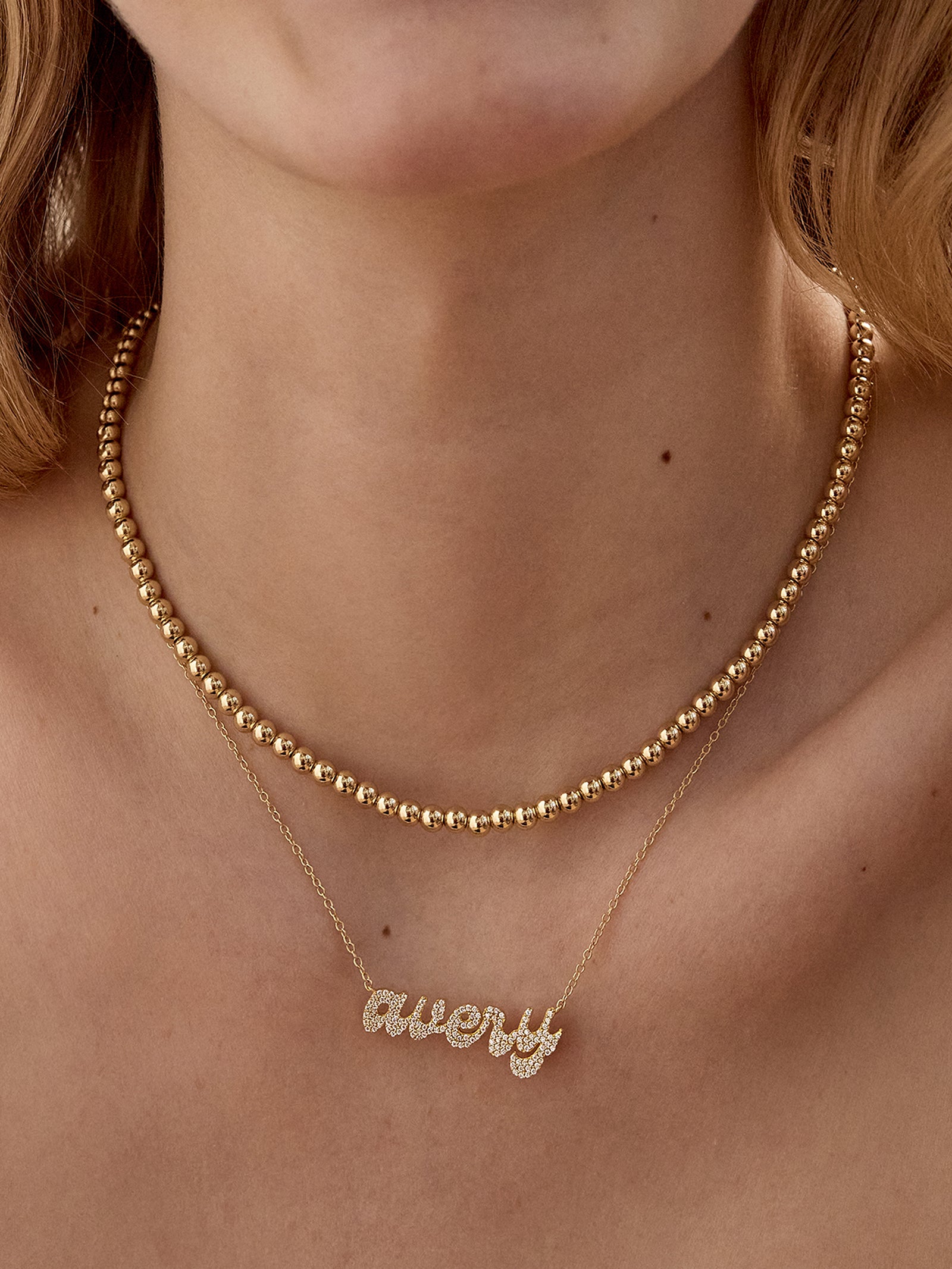 18K Gold Custom Nameplate Necklace - Luxe-Blues Comming