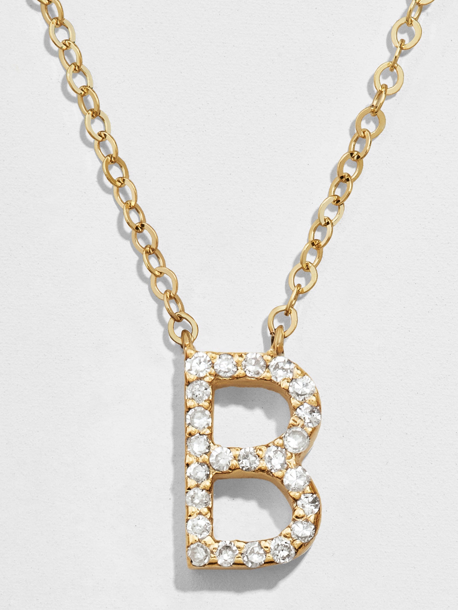 14K Gold Diamond Initial Necklace-Blues Comming