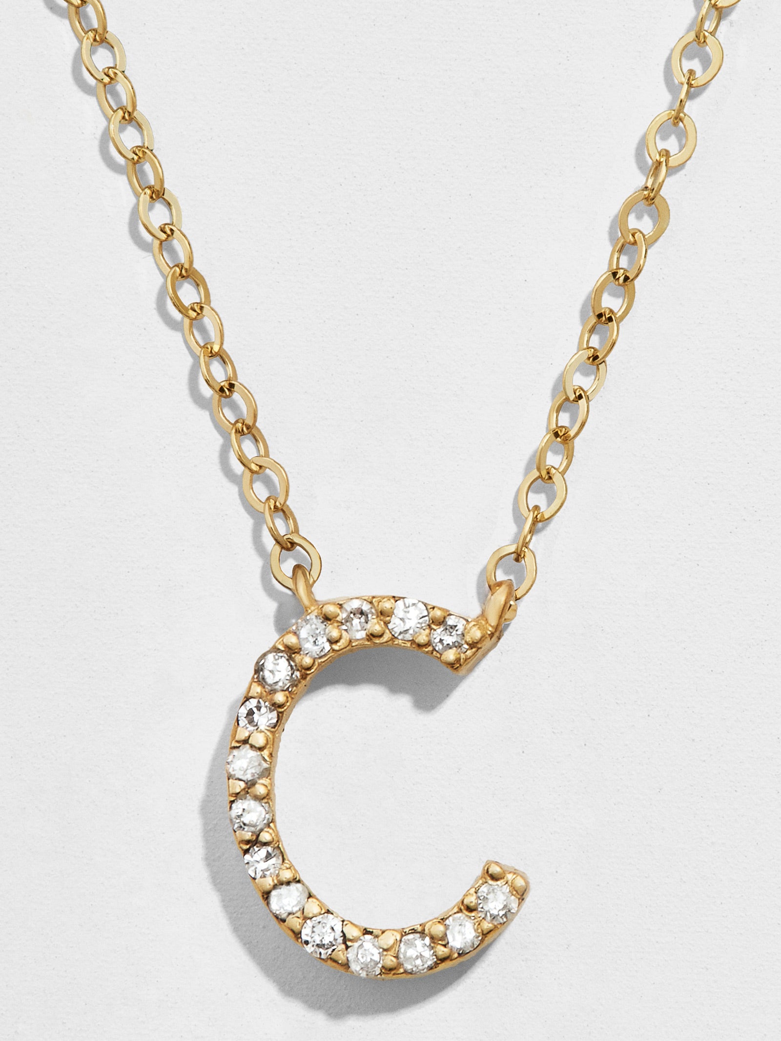 14K Gold Diamond Initial Necklace-Blues Comming