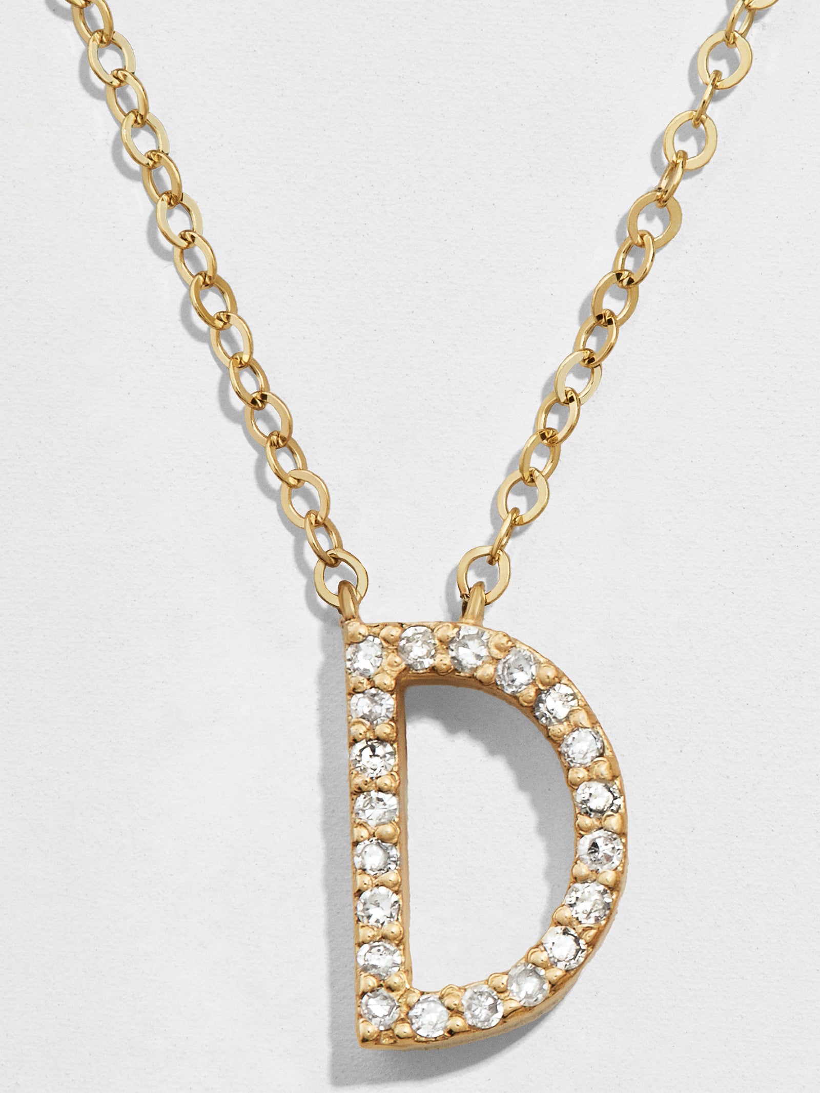 14K Gold Diamond Initial Necklace-Blues Comming