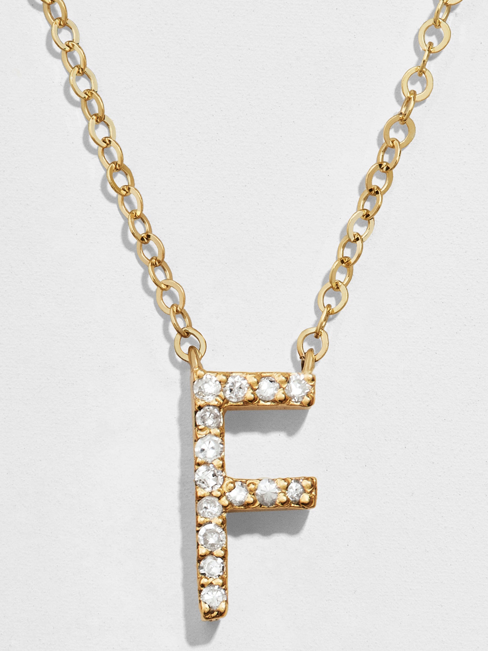 14K Gold Diamond Initial Necklace-Blues Comming