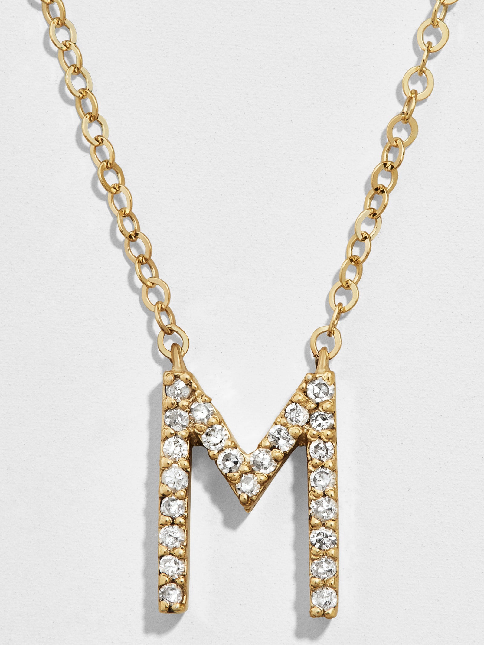 14K Gold Diamond Initial Necklace-Blues Comming