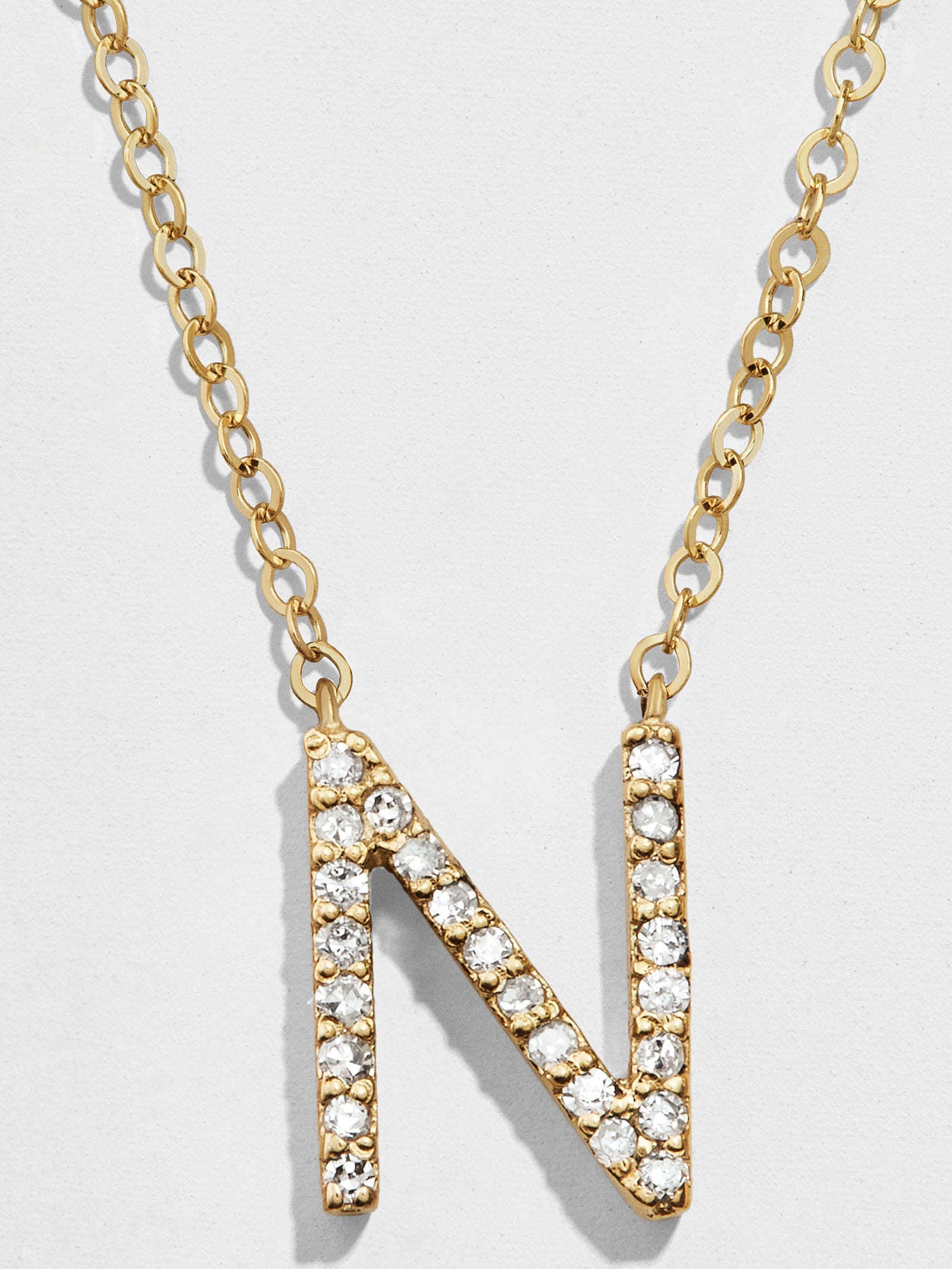 14K Gold Diamond Initial Necklace-Blues Comming