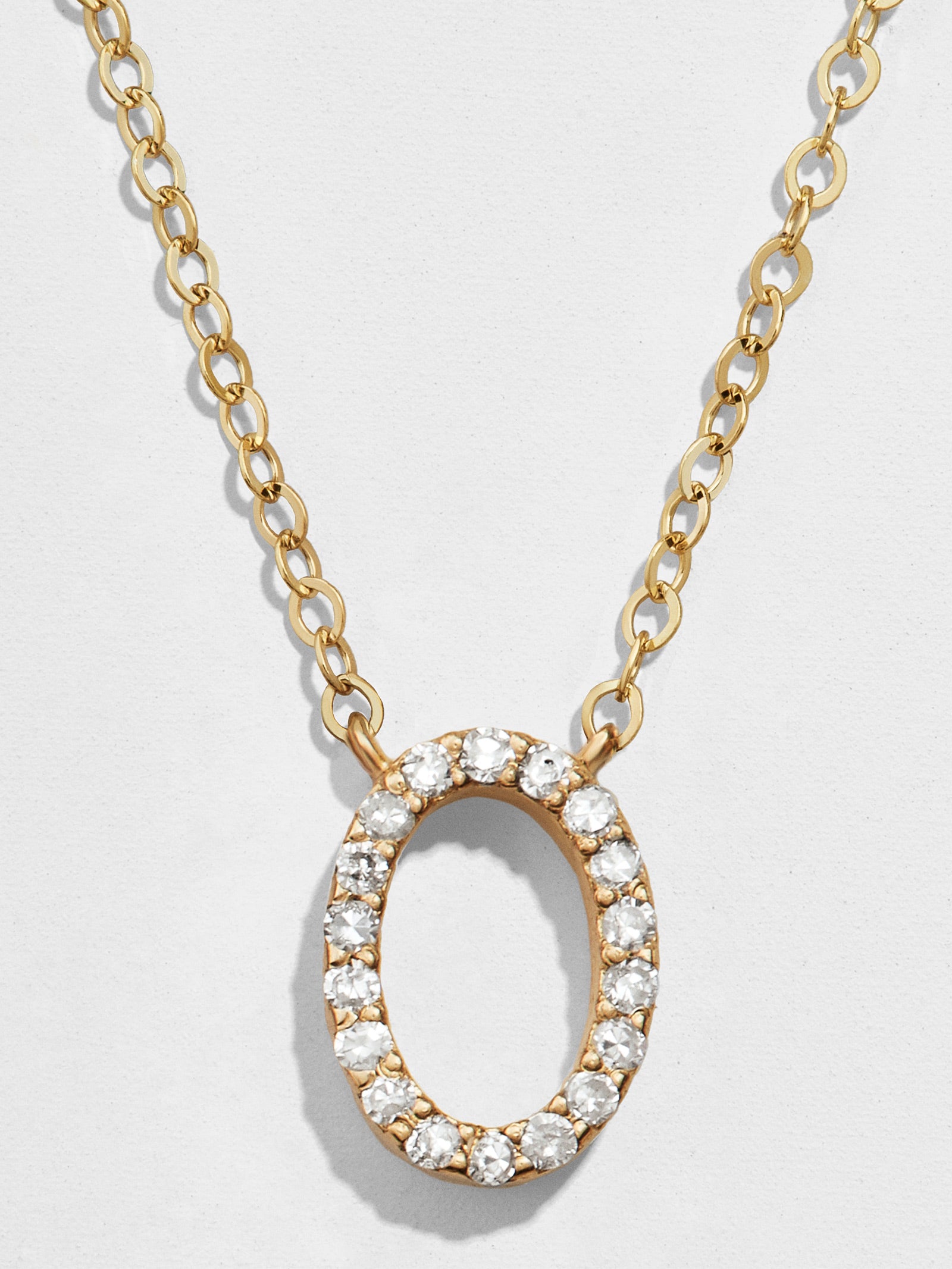 14K Gold Diamond Initial Necklace-Blues Comming