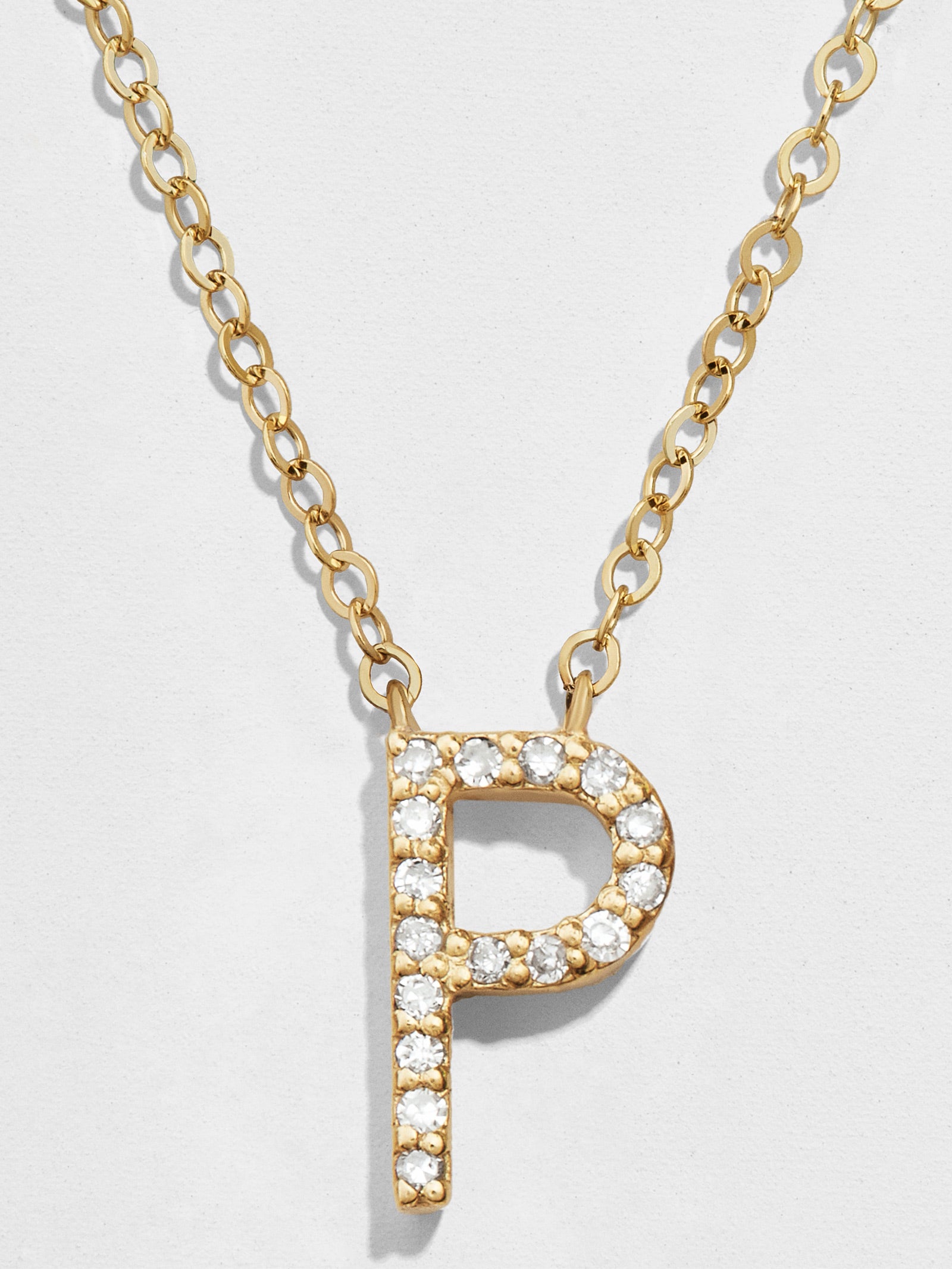 14K Gold Diamond Initial Necklace-Blues Comming