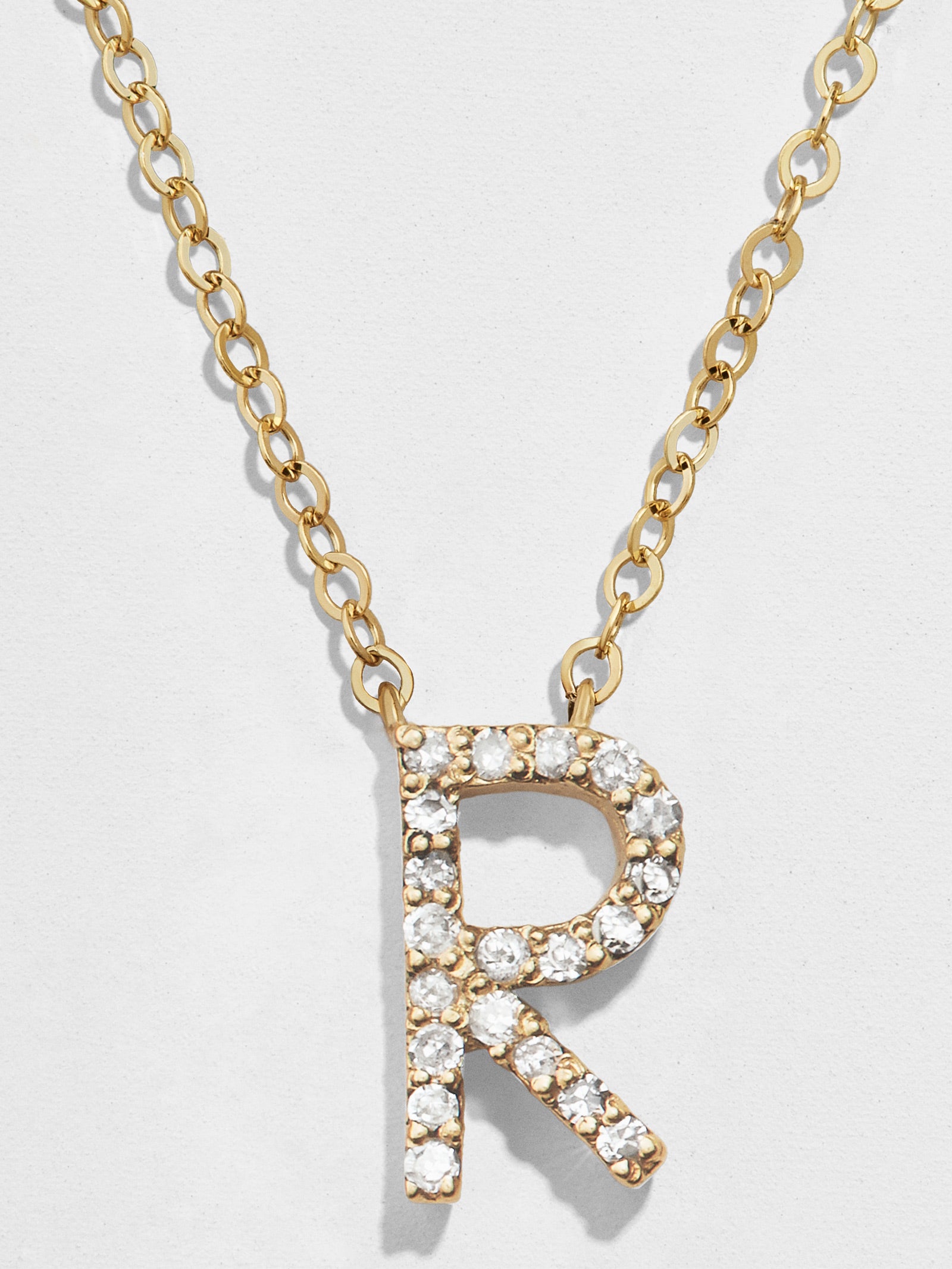 14K Gold Diamond Initial Necklace-Blues Comming
