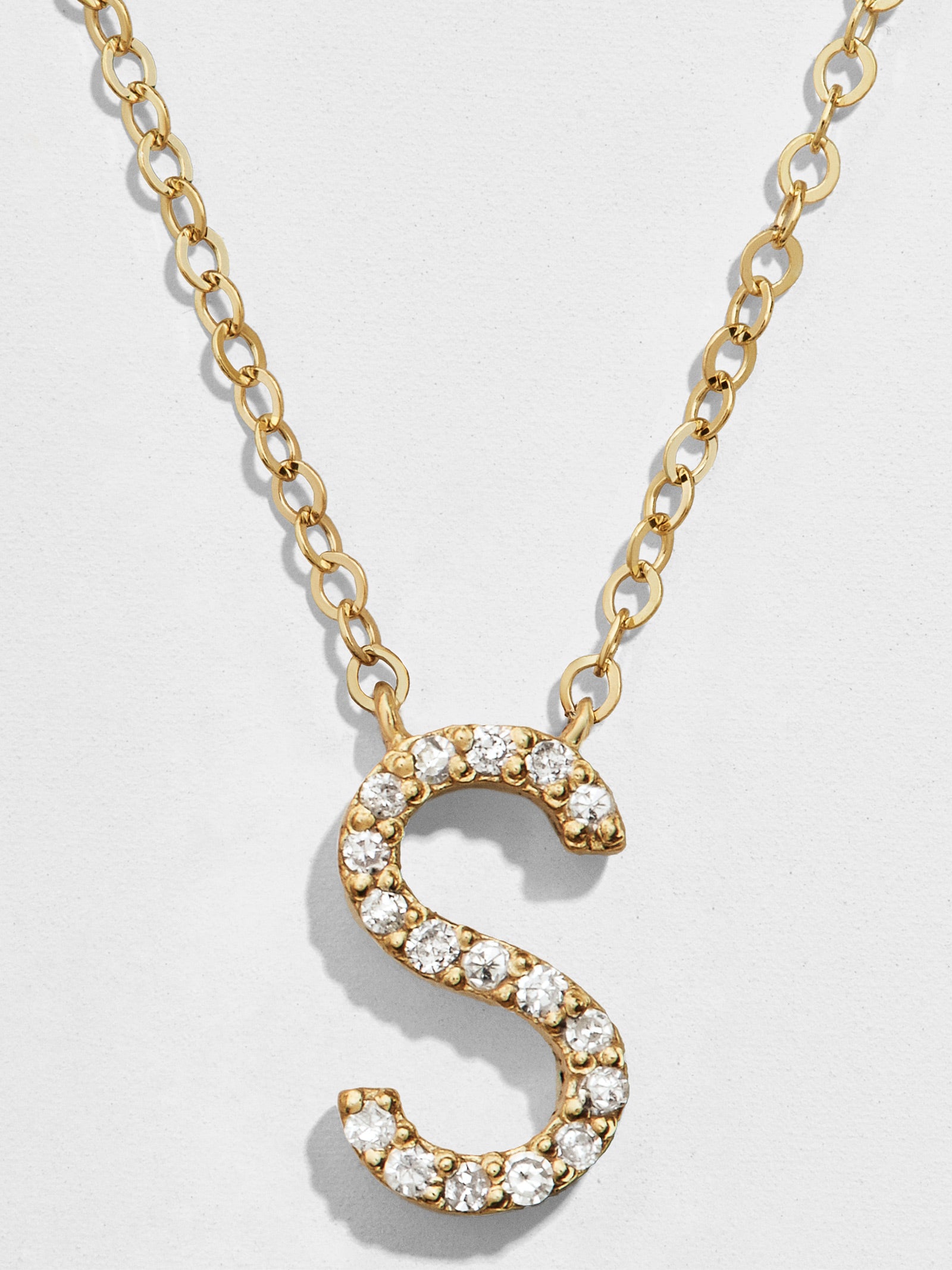 14K Gold Diamond Initial Necklace-Blues Comming
