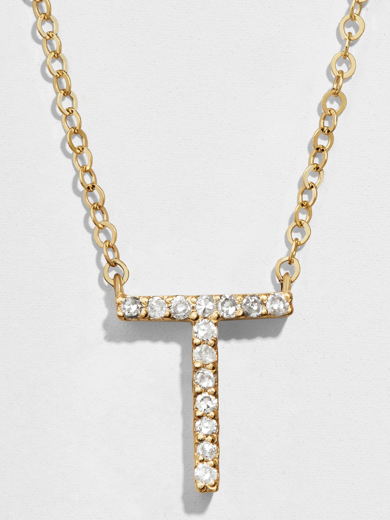 14K Gold Diamond Initial Necklace-Blues Comming