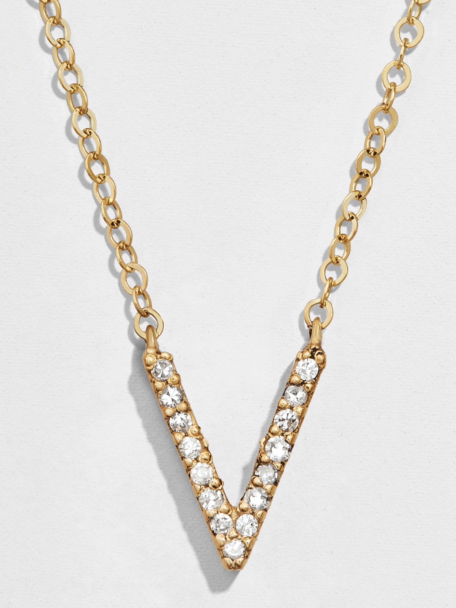 14K Gold Diamond Initial Necklace-Blues Comming