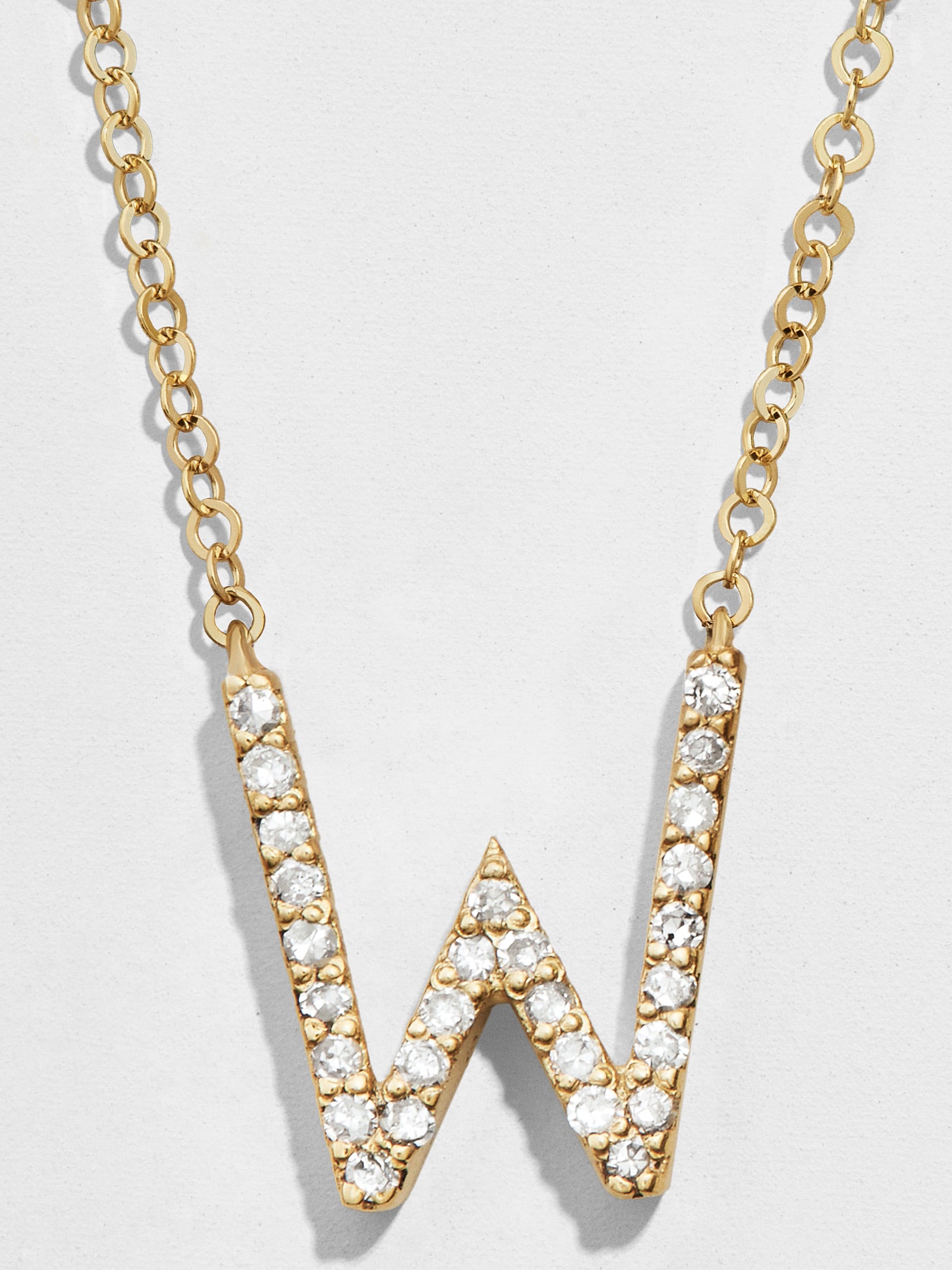 14K Gold Diamond Initial Necklace-Blues Comming
