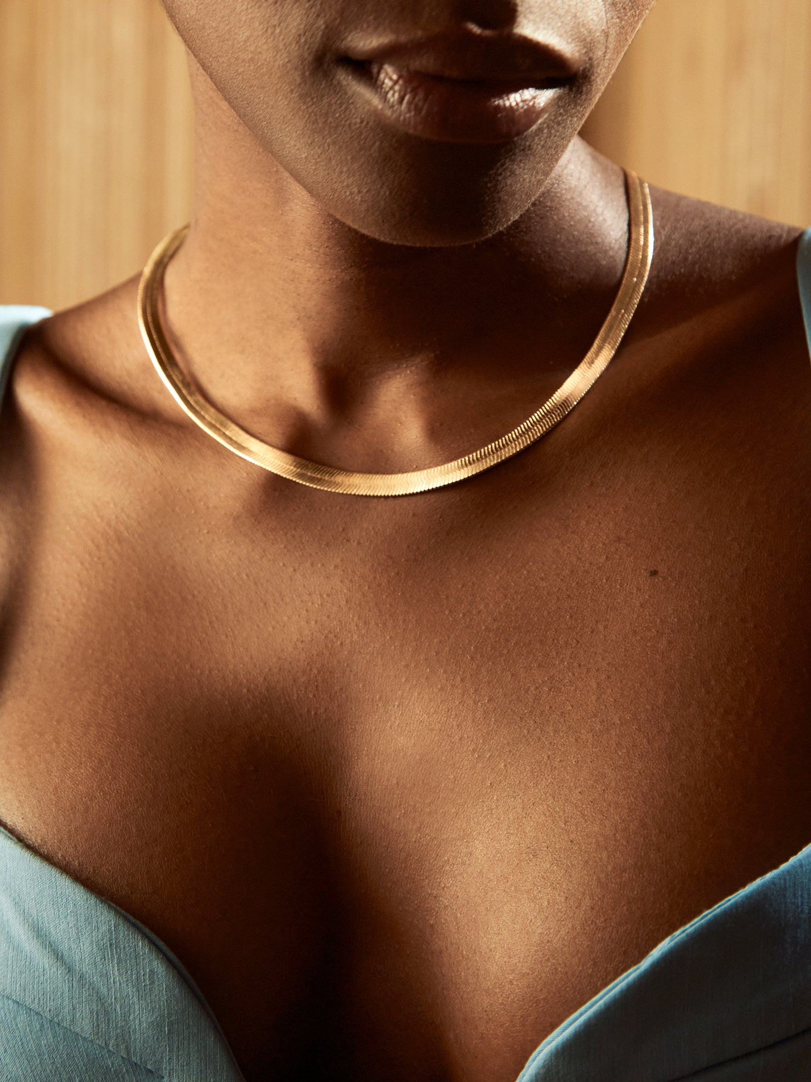 Gia Necklace - Gold Plated Brass-Blues Comming