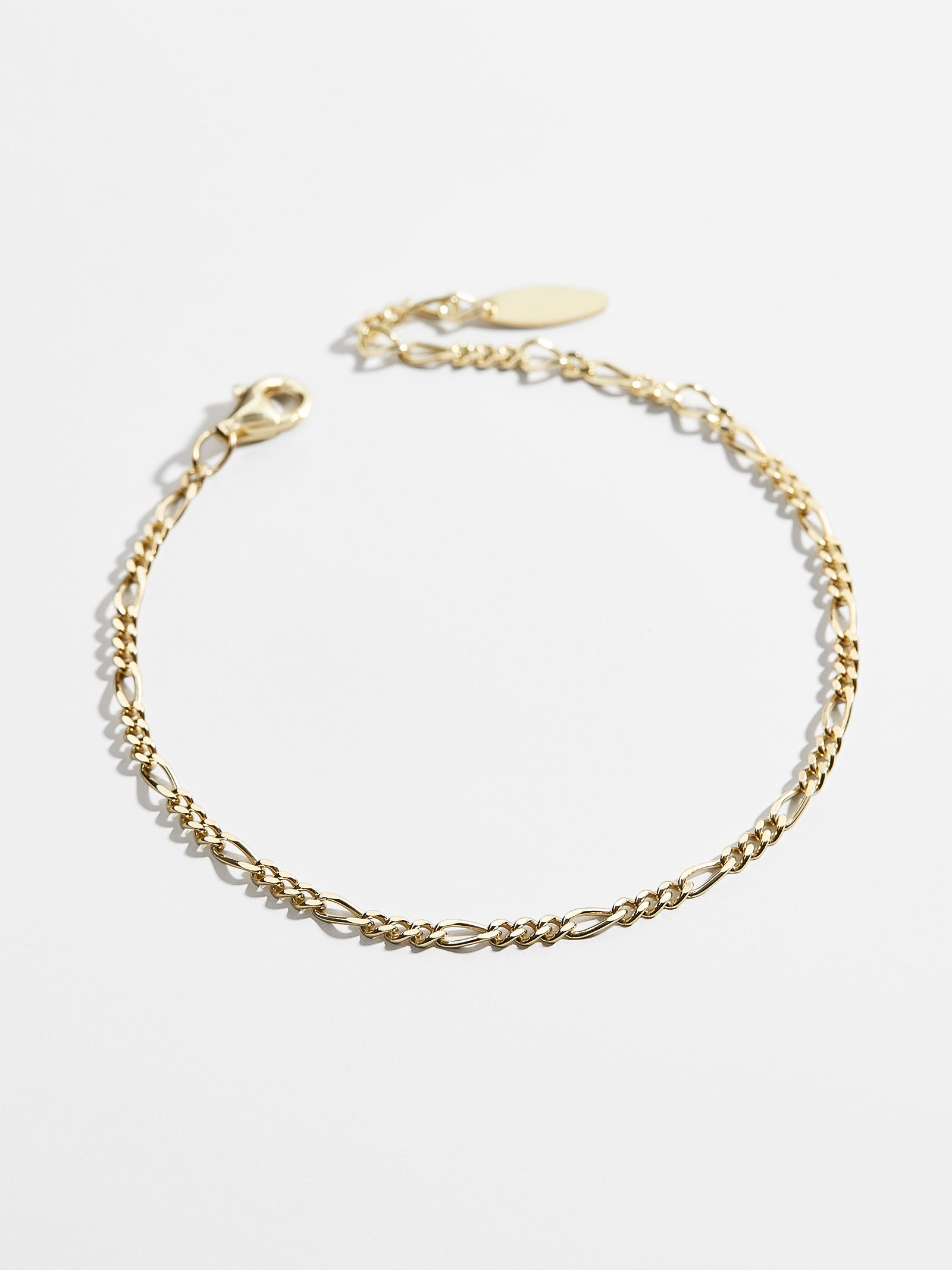 Figaro 18K Gold Bracelet - Gold-Blues Comming