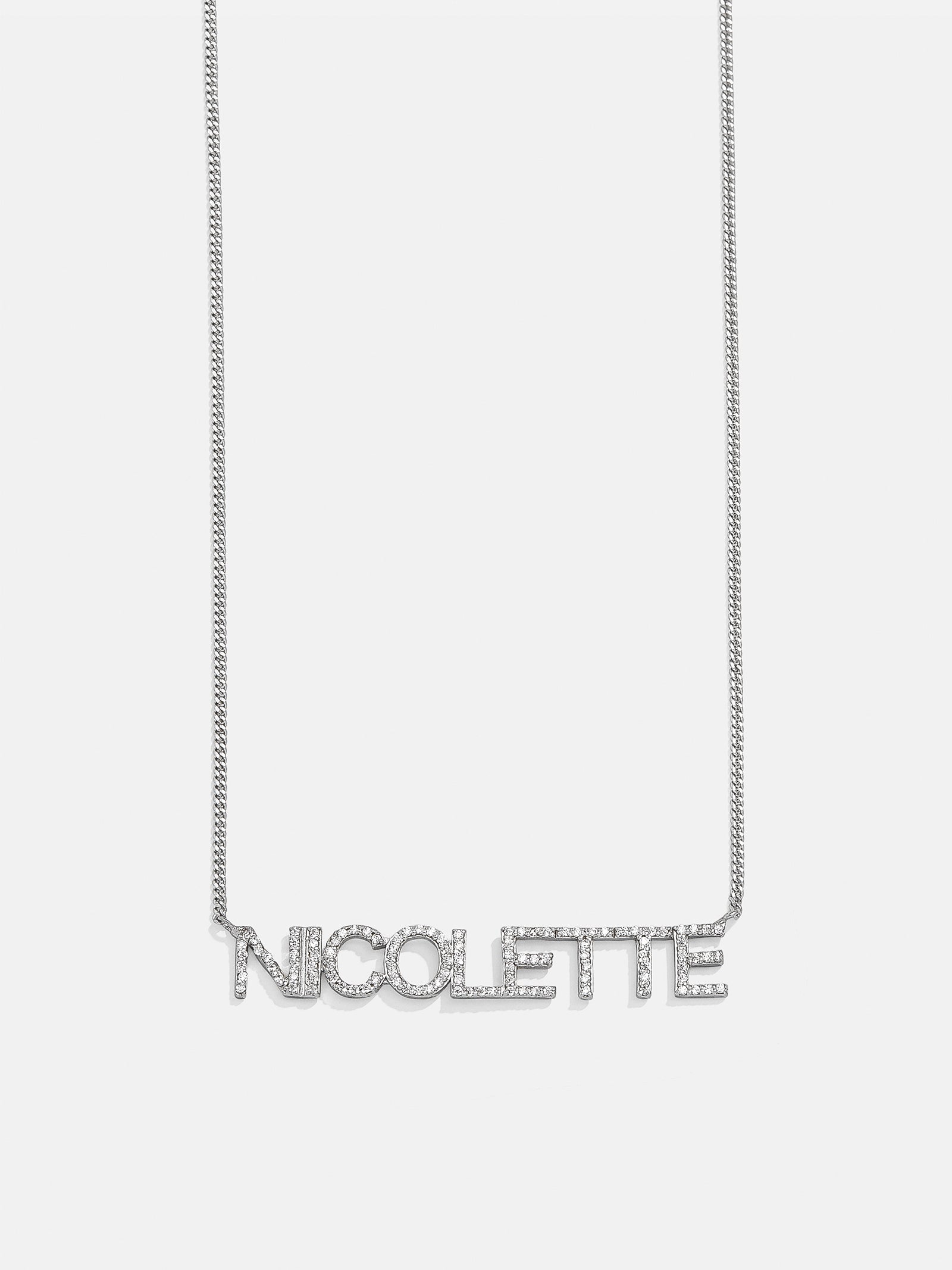 18K Gold Custom Nameplate Necklace - Block-Blues Comming