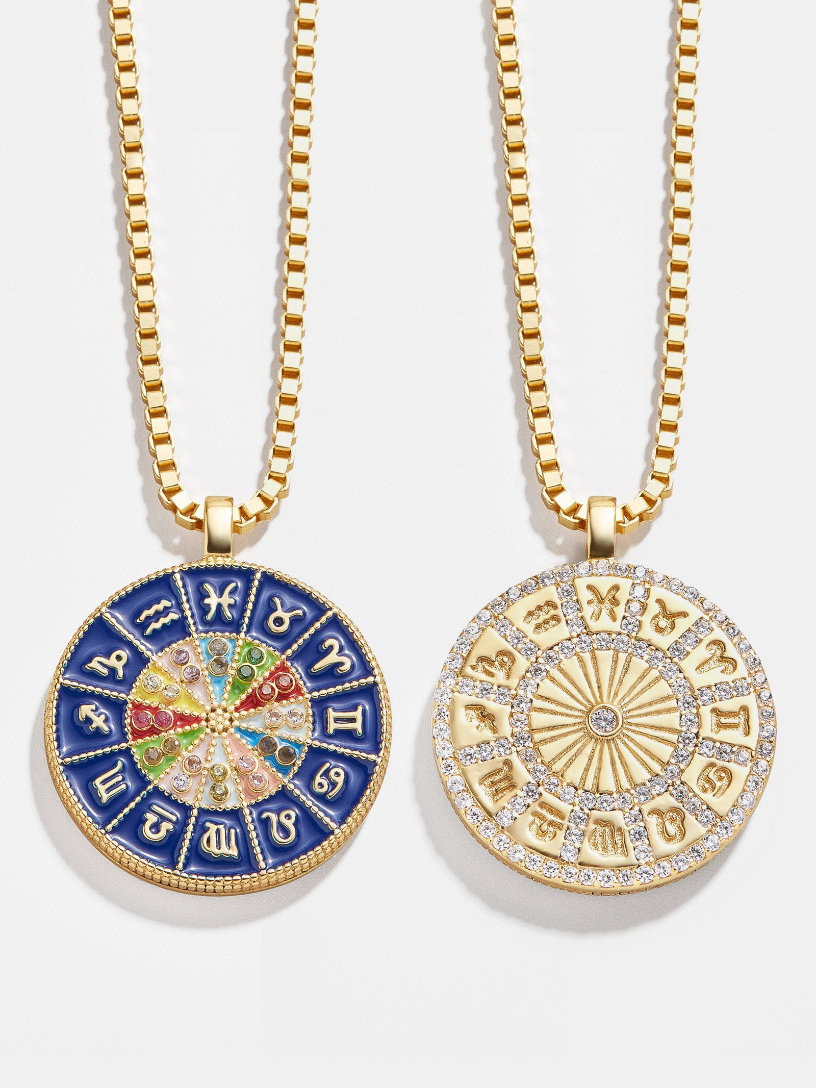18K Gold Reversible Medallion Necklace - Astro-Blues Comming
