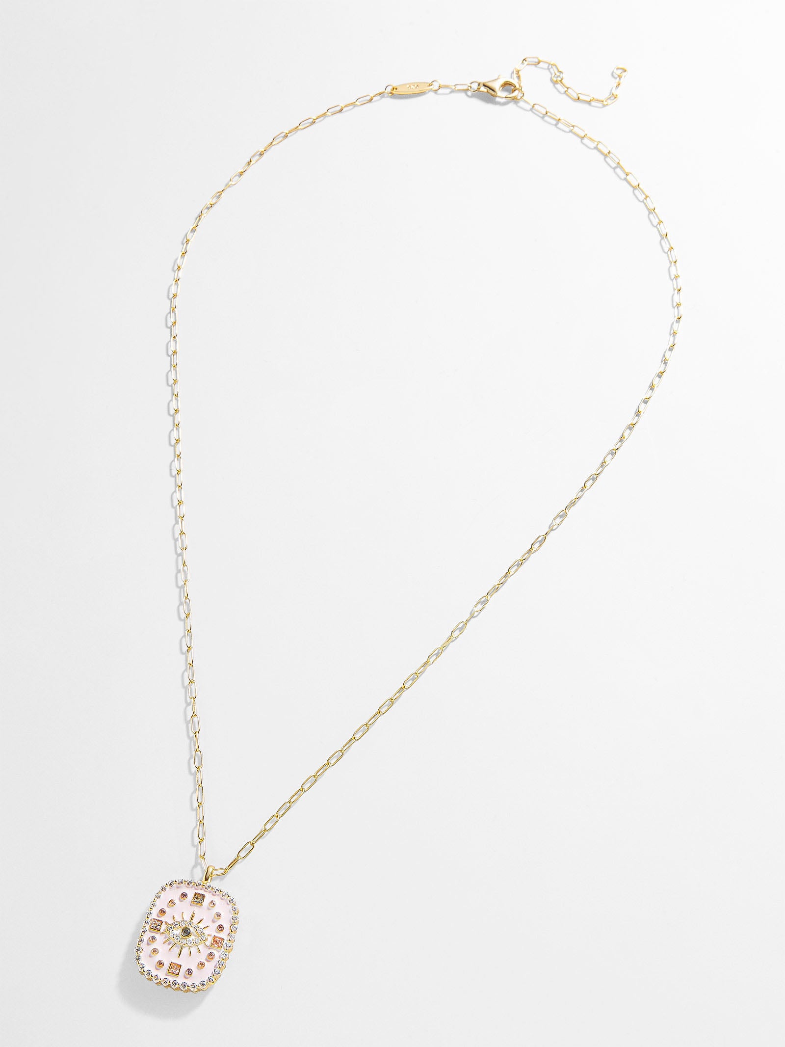 18K Gold Medallion Necklace - Evil Eye-Blues Comming